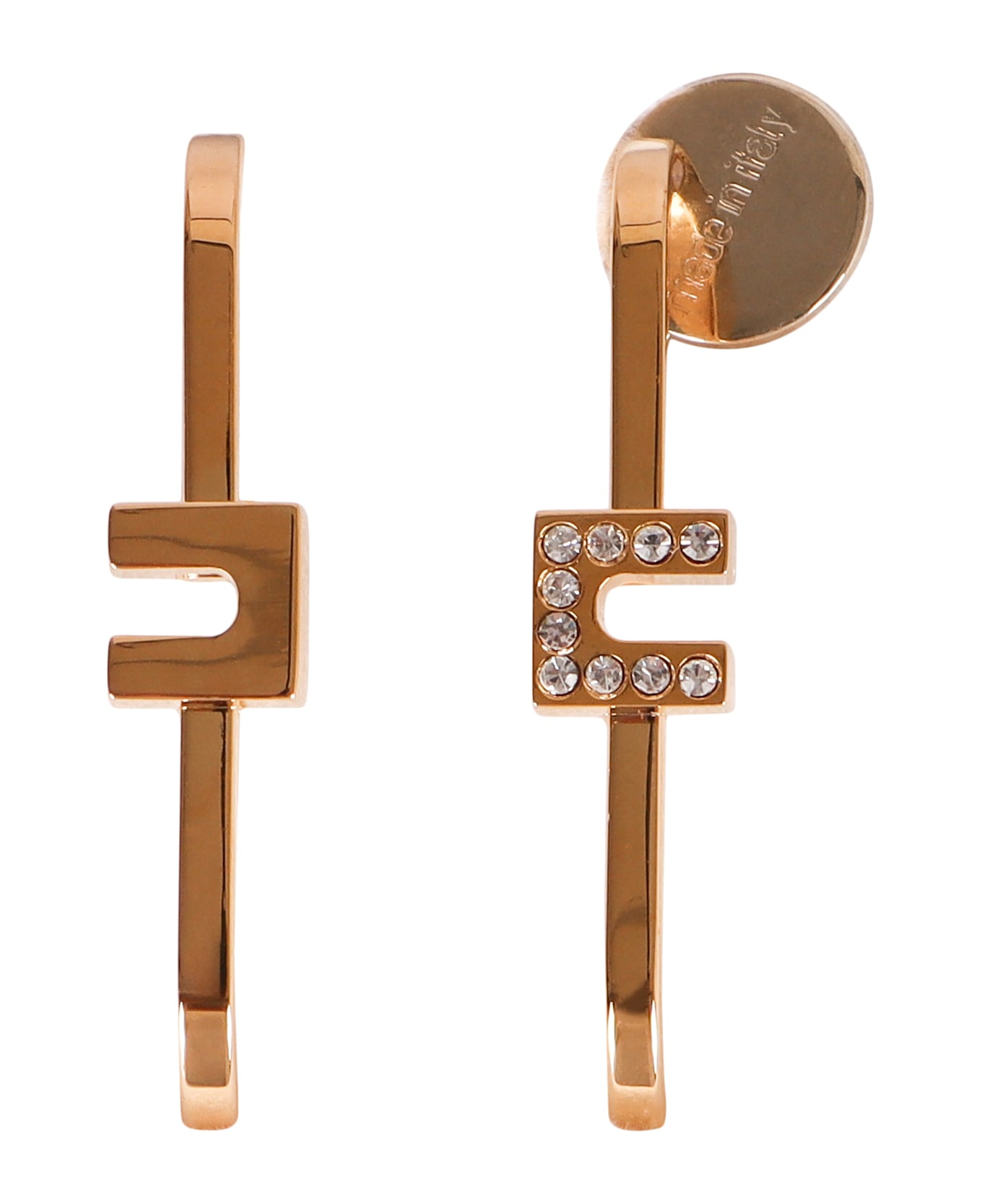 Elisabetta Franchi Logoed Earrings - Gold