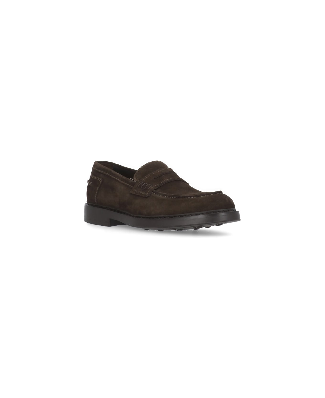 Doucal's Suede Leather Loafers - Brown