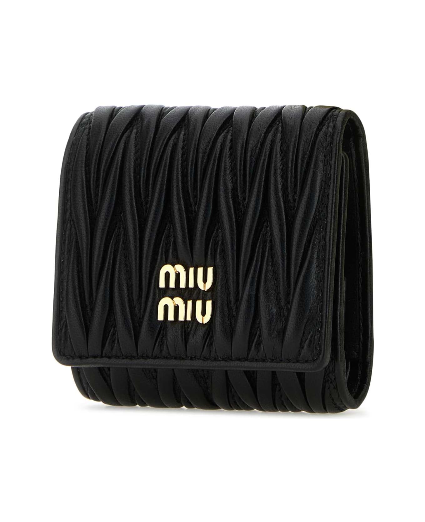 Miu Miu Black Nappa Leather Wallet - NERO 財布