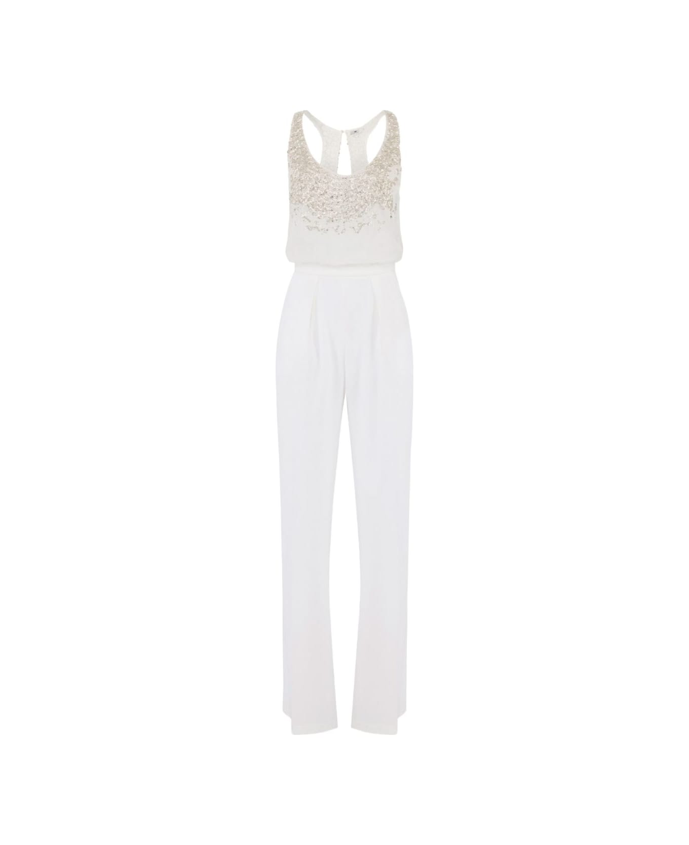Elisabetta Franchi Decorated Jumpsuit - White