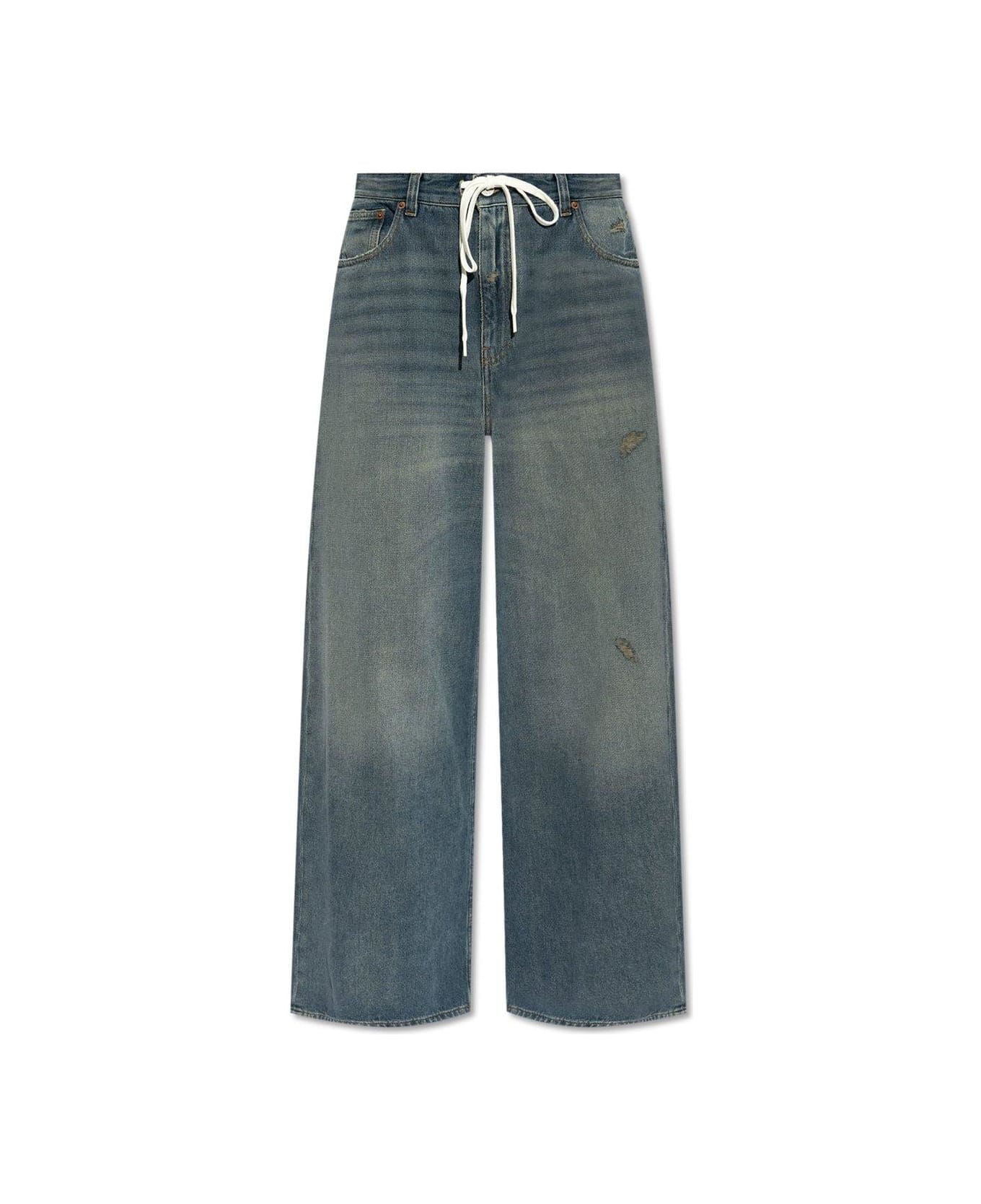 MM6 Maison Margiela Drawstring Jeans - Clear Blue