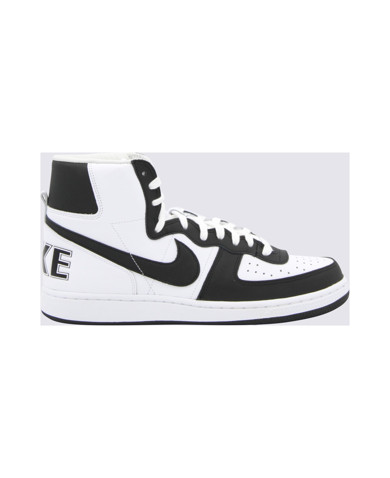 Comme des Garçons Black And White Leather Sneakers - Black