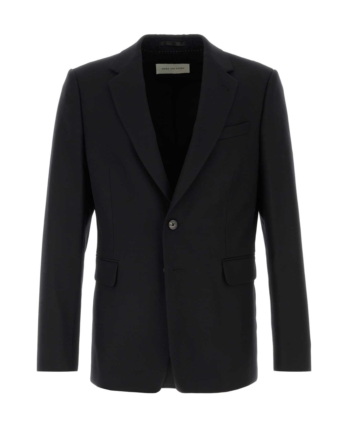 Dries Van Noten Black Wool Blaine Blazer - Black