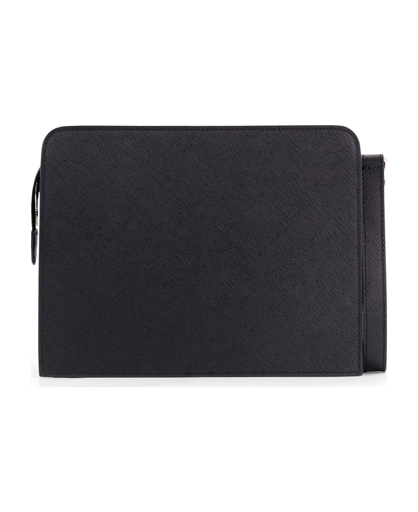 Kiton Leather Clutch - Black