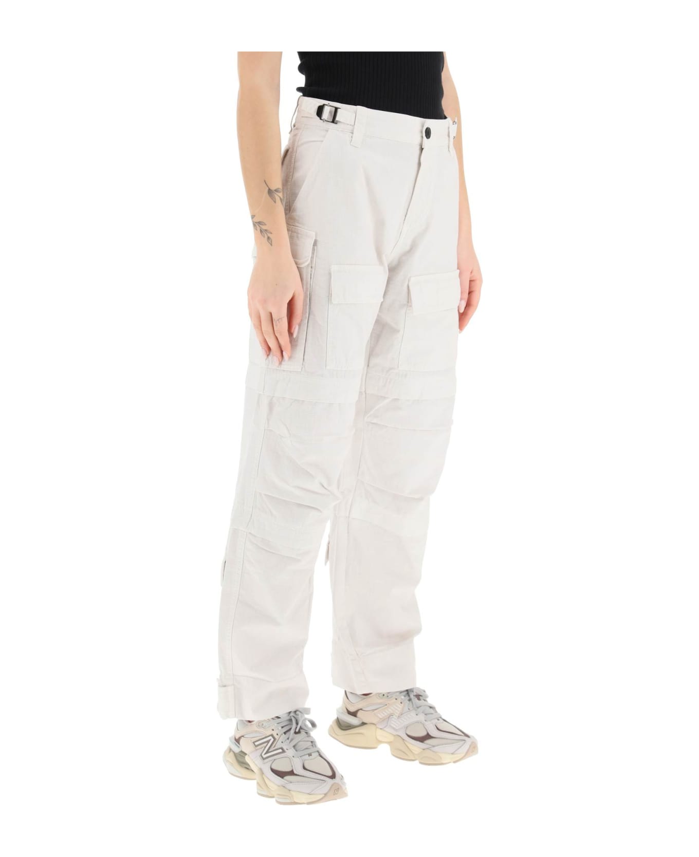 DARKPARK 'julia' Ripstop Cotton Cargo Pants - OFF WHITE (White) ボトムス