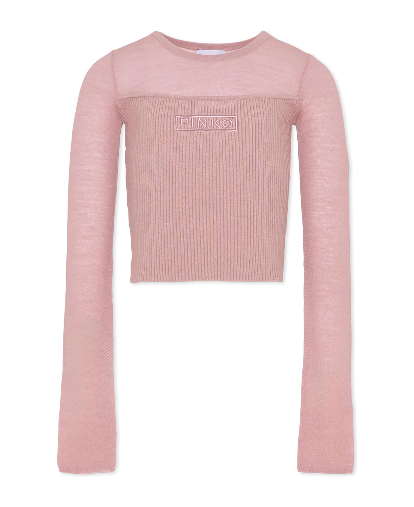 Pinko Pink Top For Girl With Logo - Pink
