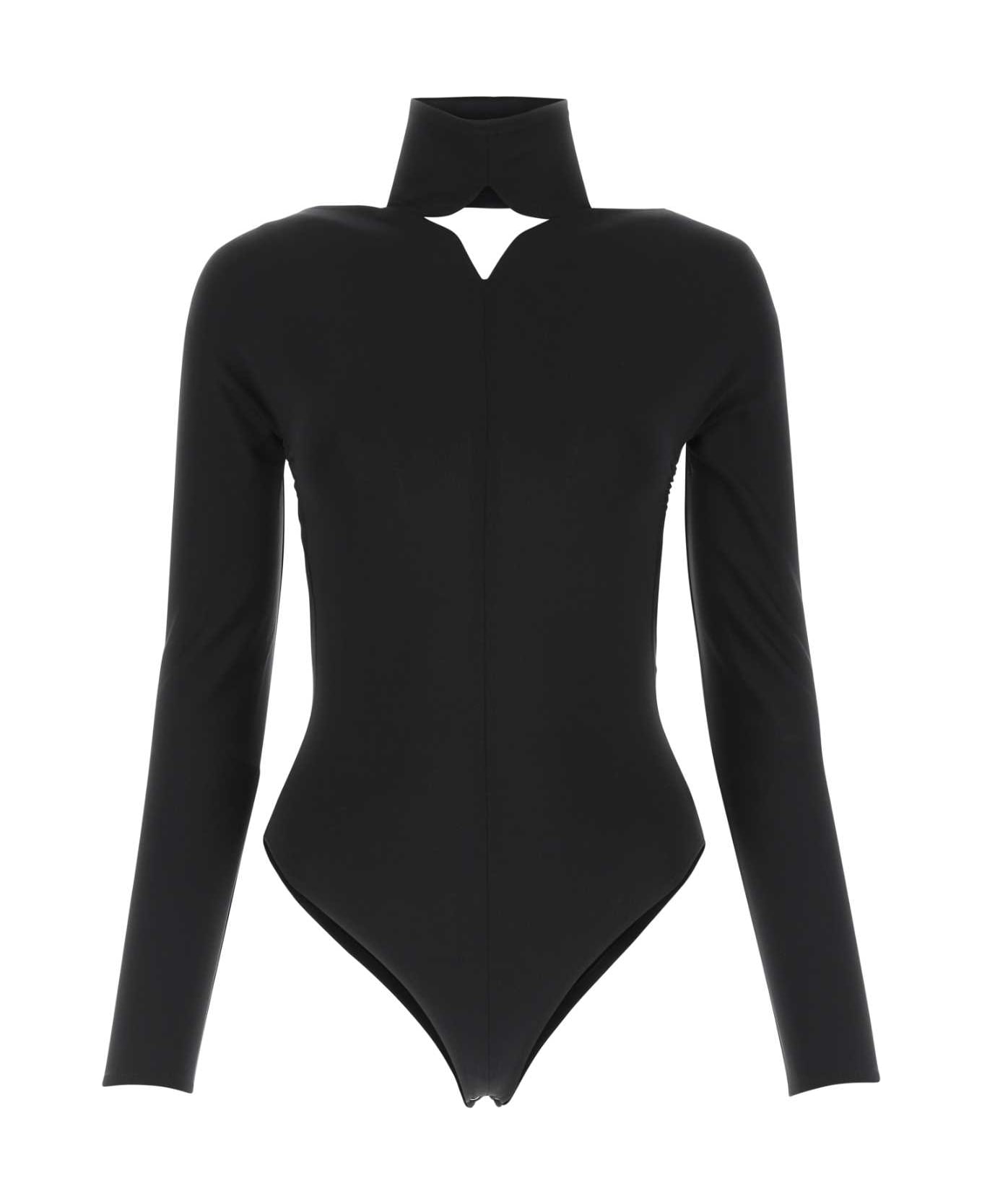 Courrèges Black Stretch Viscose Blend Bodysuit - 9999