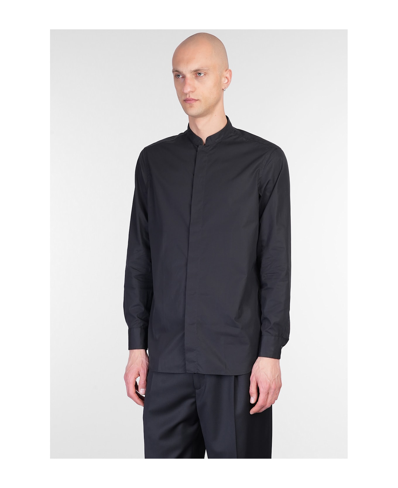 Lardini Shirt In Black Cotton - black
