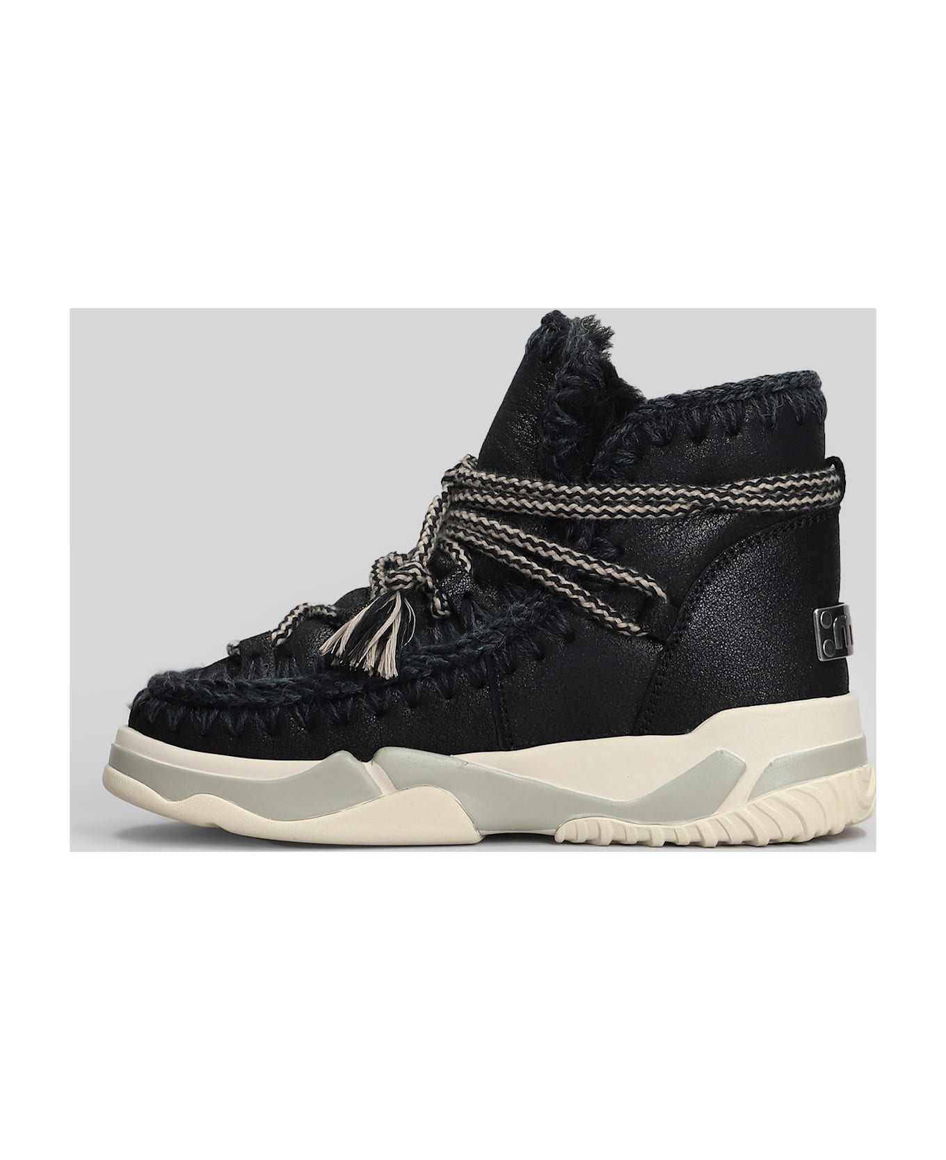 Mou Trainer 02 Scoubidoo Sneakers In Black Leather - black