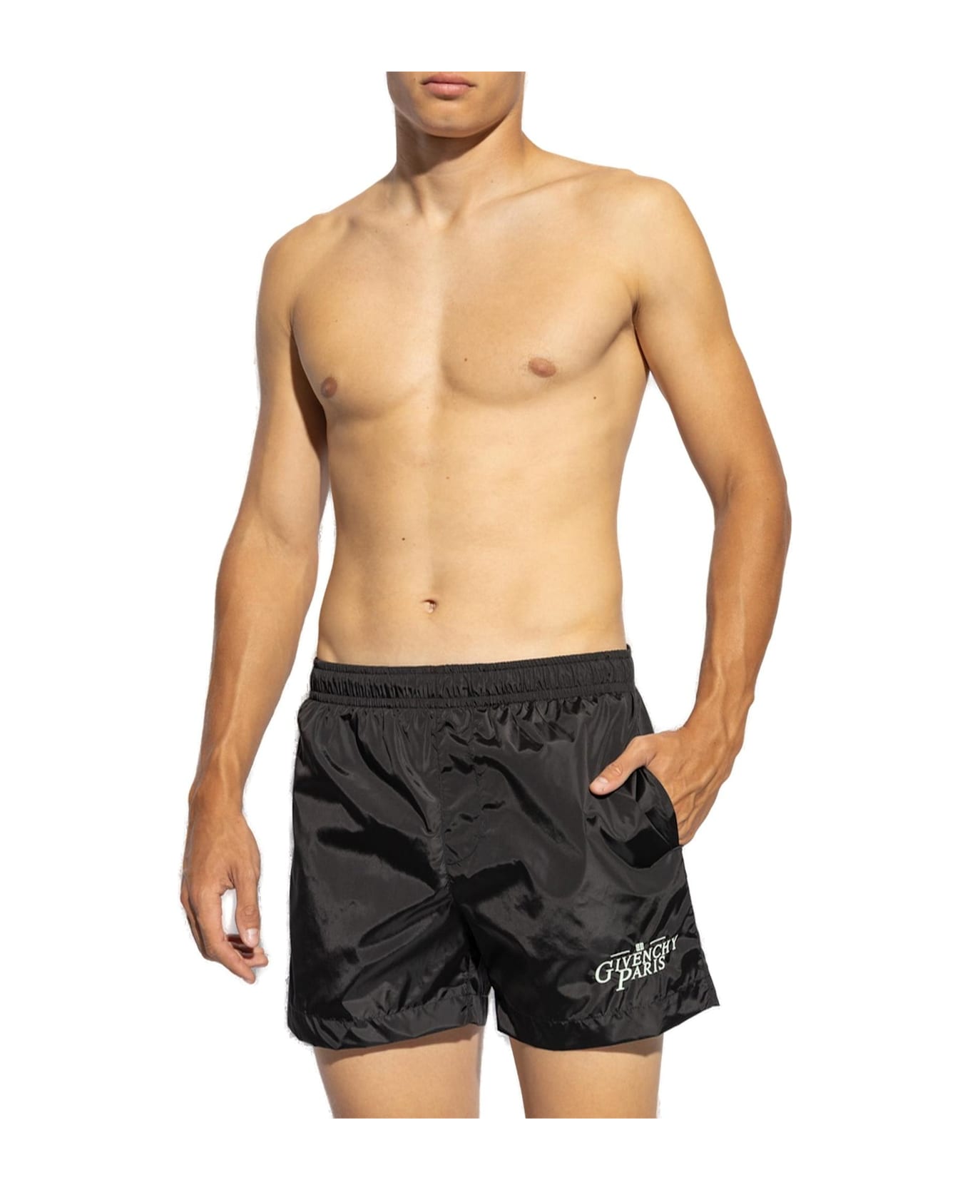 Givenchy Logo Detailed Swim Shorts - BLACK