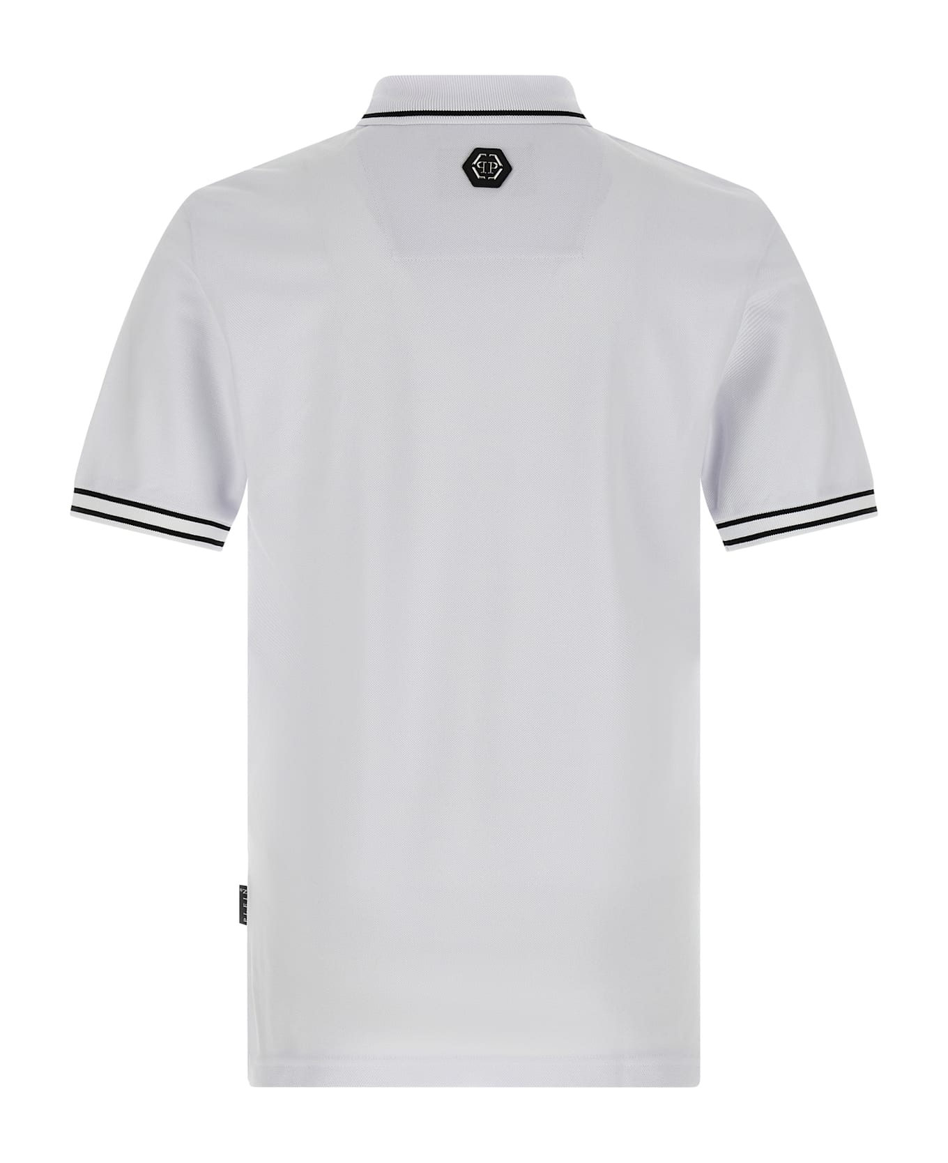 Philipp Plein 'skull & Bones' Polo Shirt - White/Black