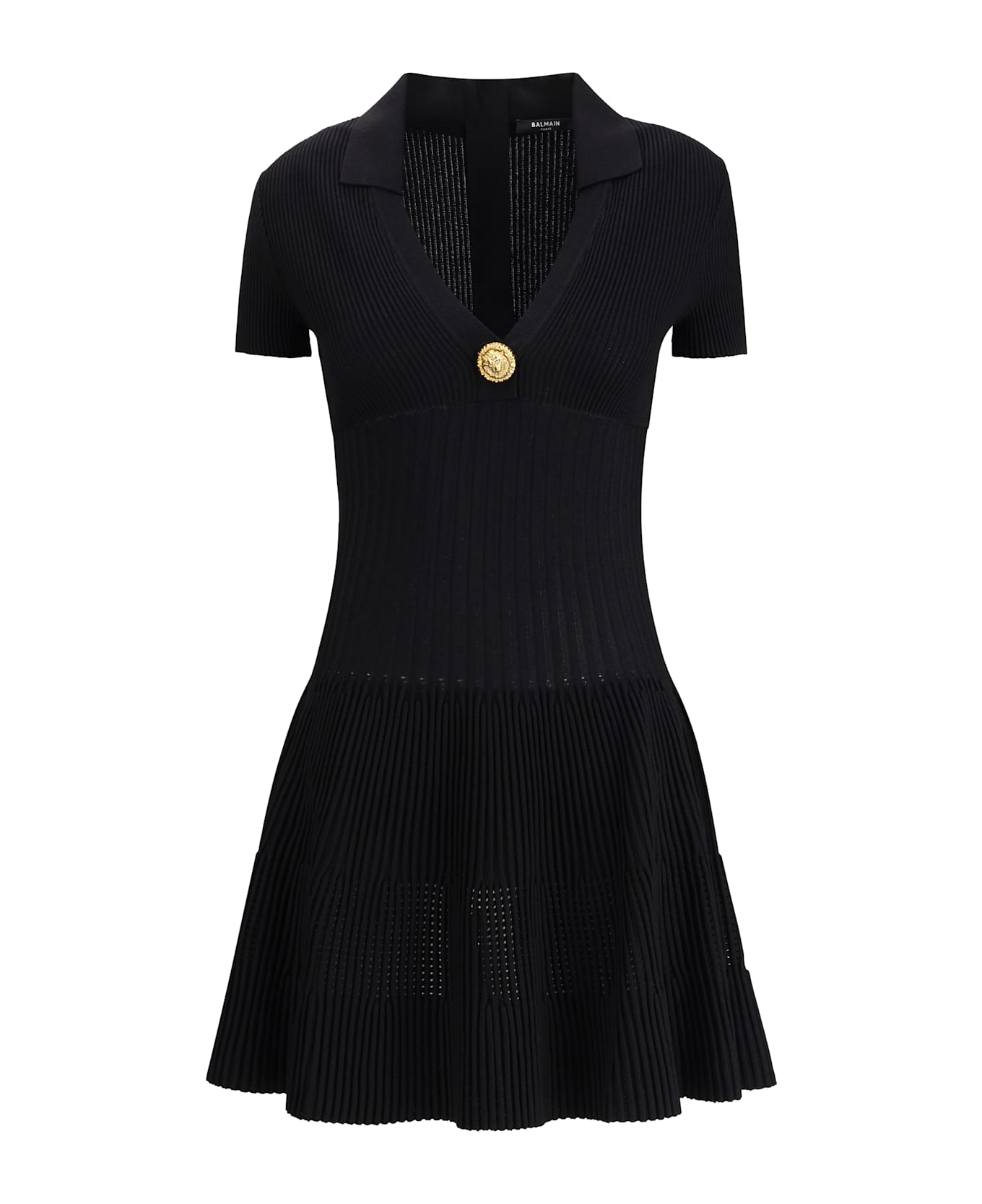 Balmain Flared Knit Mini Dress