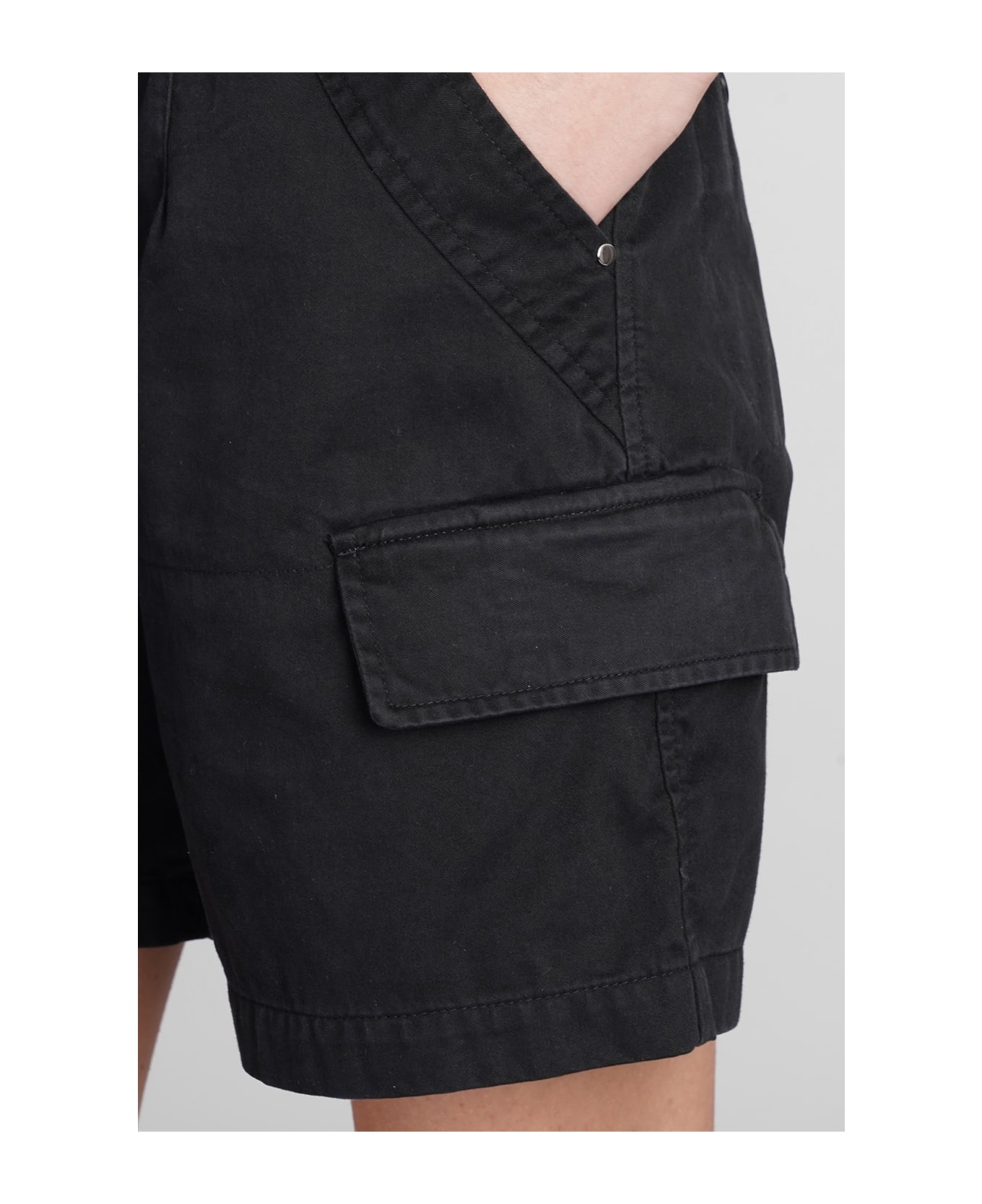 Isabel Marant Lisette Shorts In Black Cotton - black