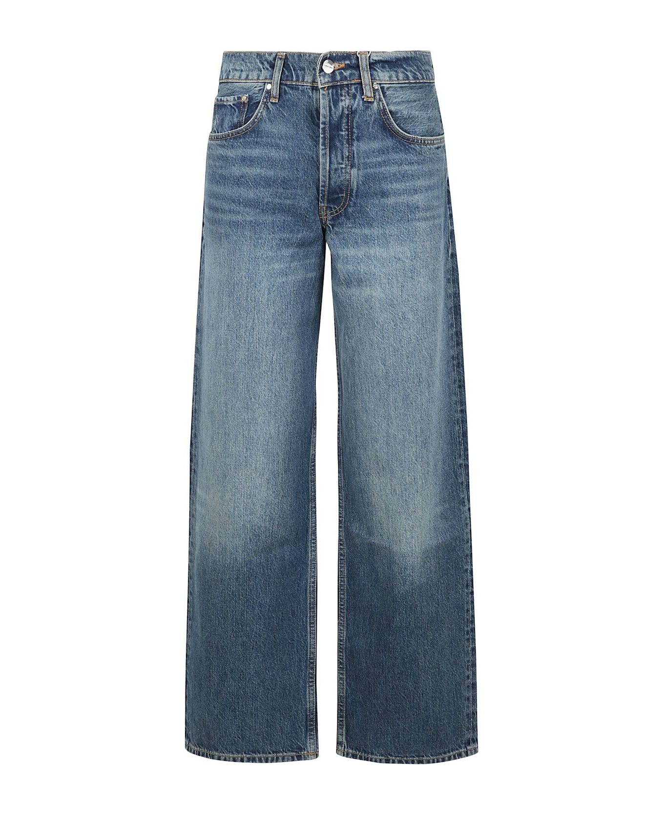Anine Bing Manon High Waist Wide-leg Jeans - Blu