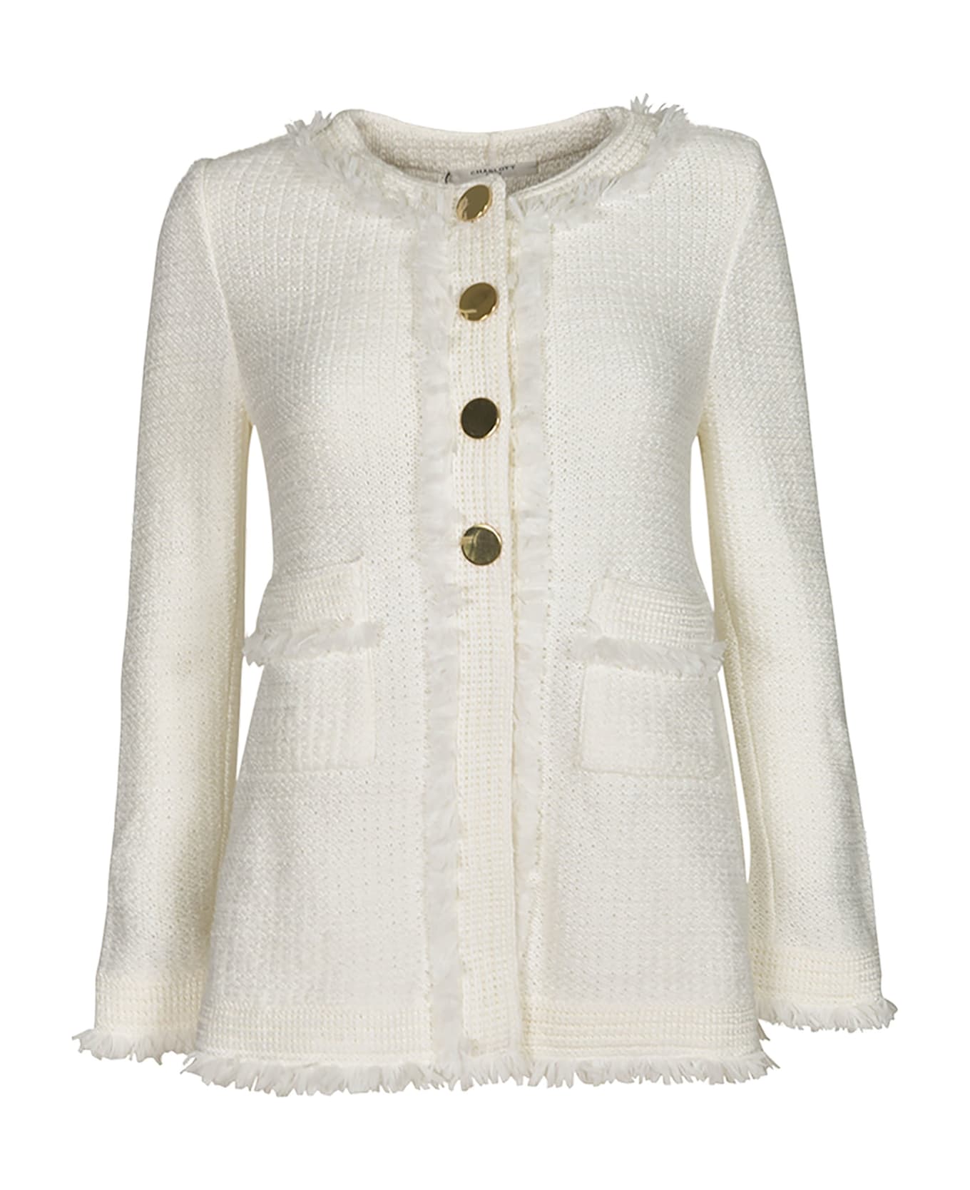 Charlott Fringed Jacket - White