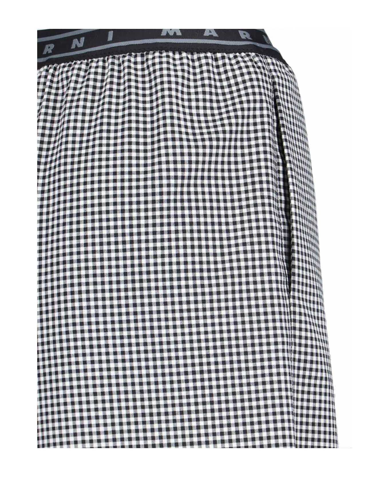 Marni Plaid Palazzo Pants - Black