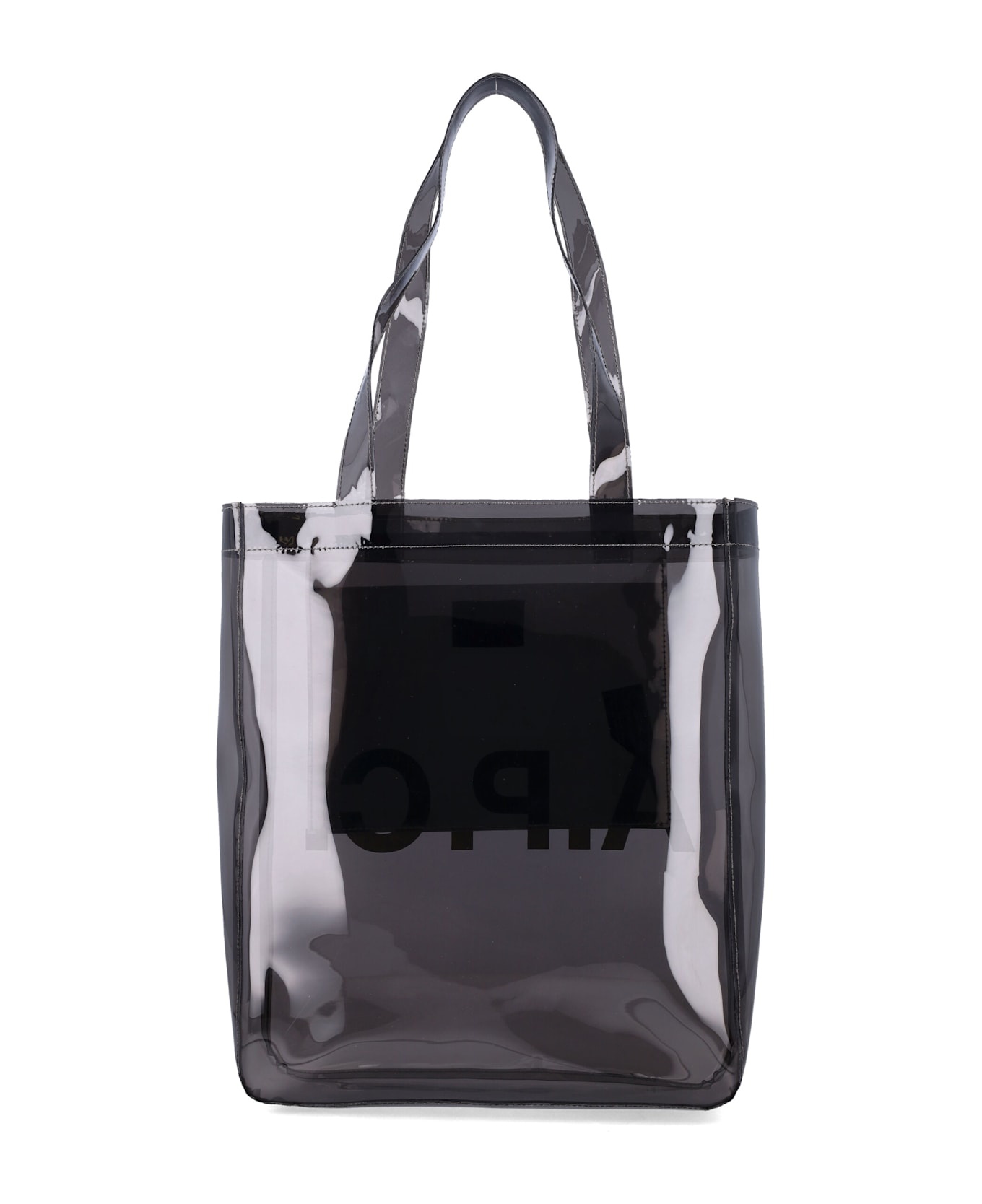 A.P.C. Lou Glossy Pvc Tote Bag - ANTHRACITE