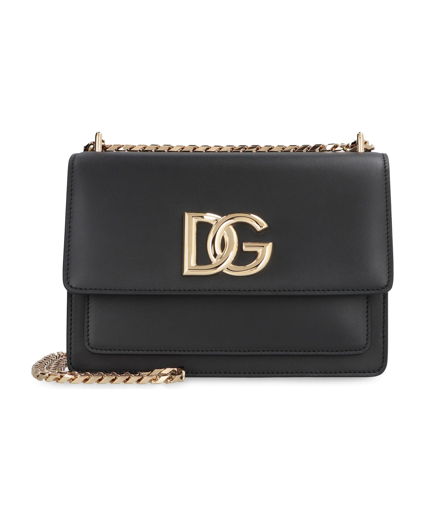Dolce & Gabbana Leather Crossbody Bag - black
