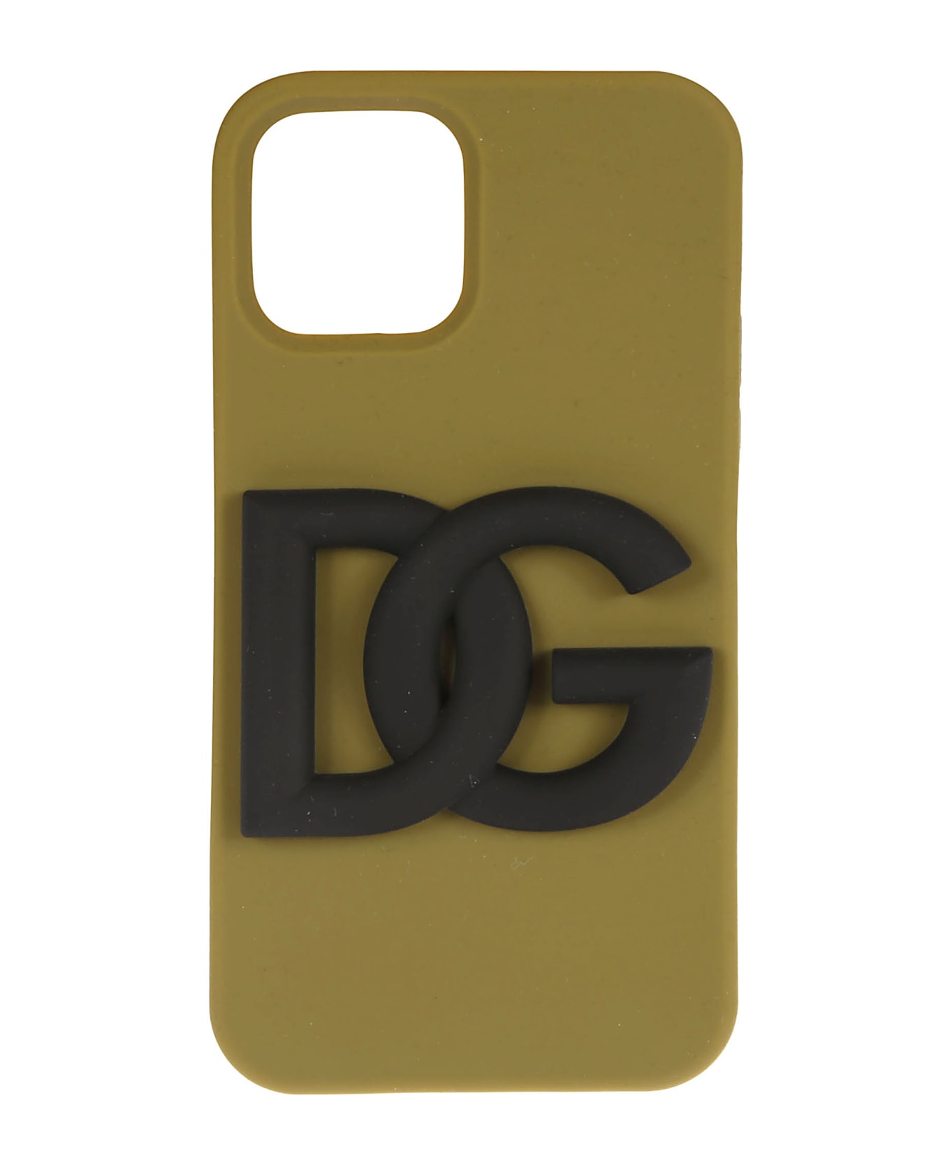 Dolce & Gabbana Iphone 12/12 Pro Logo Phone Case - Military Green/Black/Gold