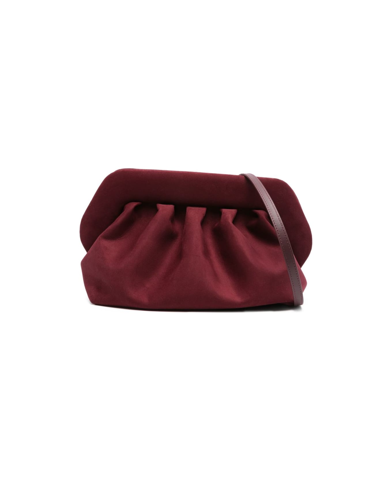 THEMOIRè Bios Suede Clutch - Bordeaux