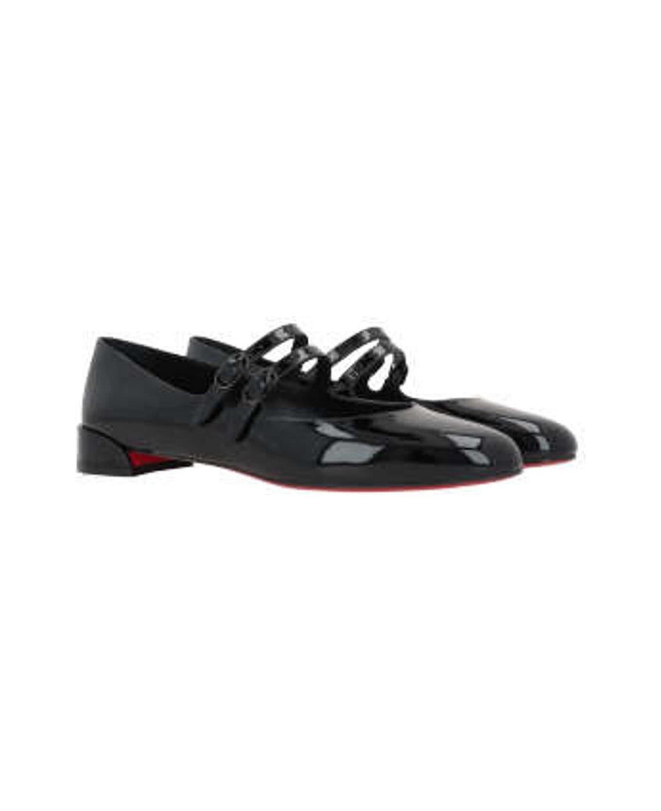 Christian Louboutin Sweet Jane Buckled Ballerinas - Black