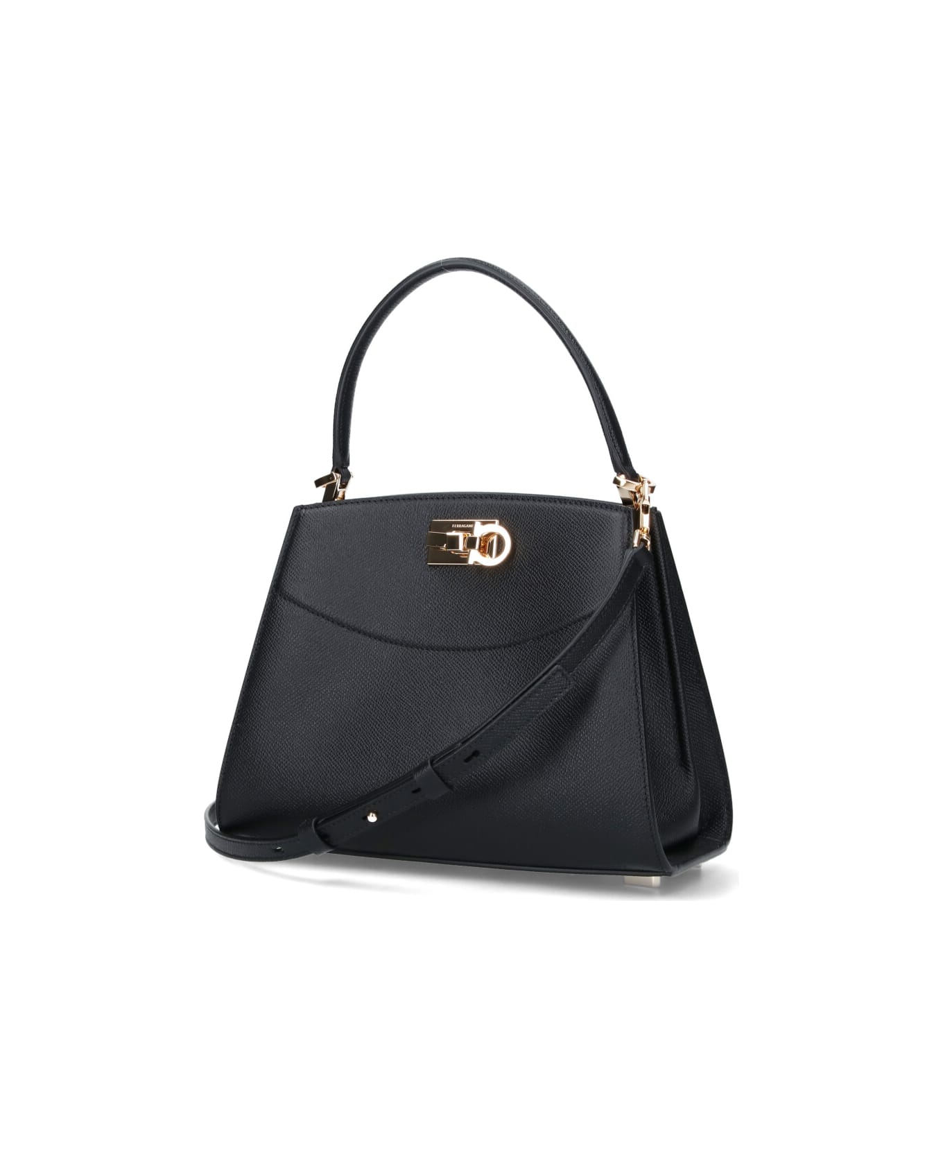 Ferragamo 'studio Box' Handbag - Black  