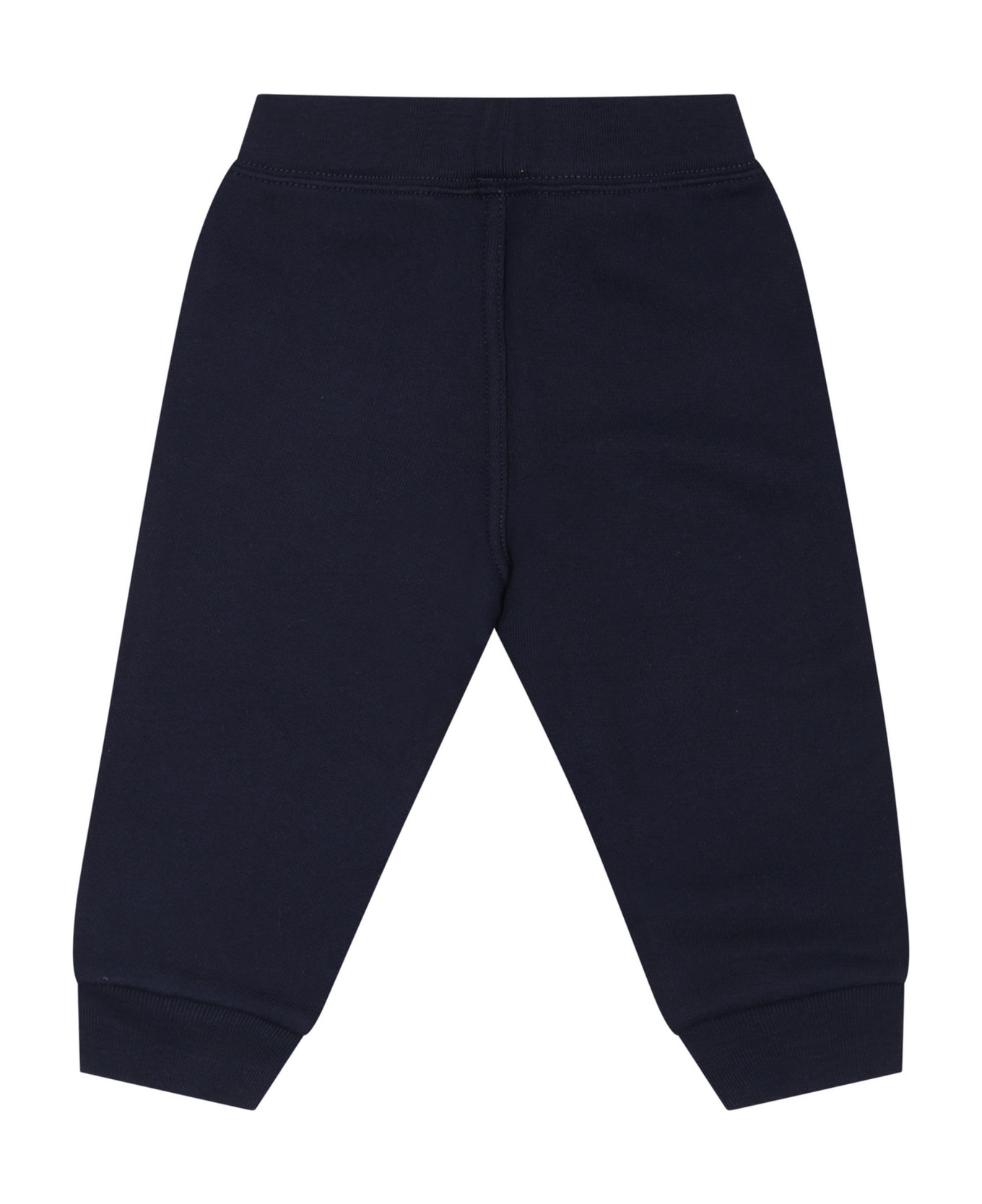 Ralph Lauren Blue Sweatpants For Baby Boy With Pony - Blue