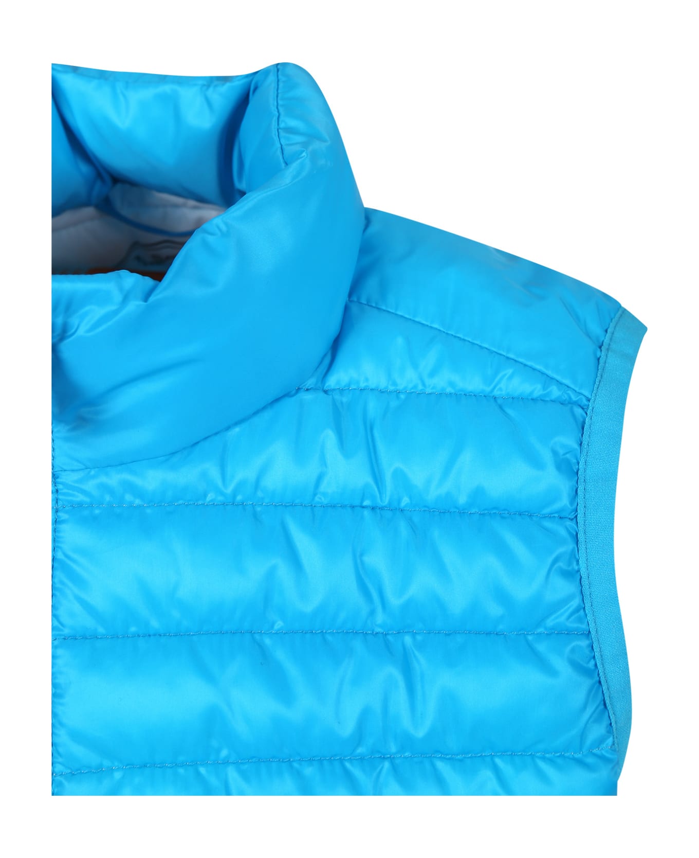 Save the Duck Blue Fluo Vest For Boy With Logo - Light Blue