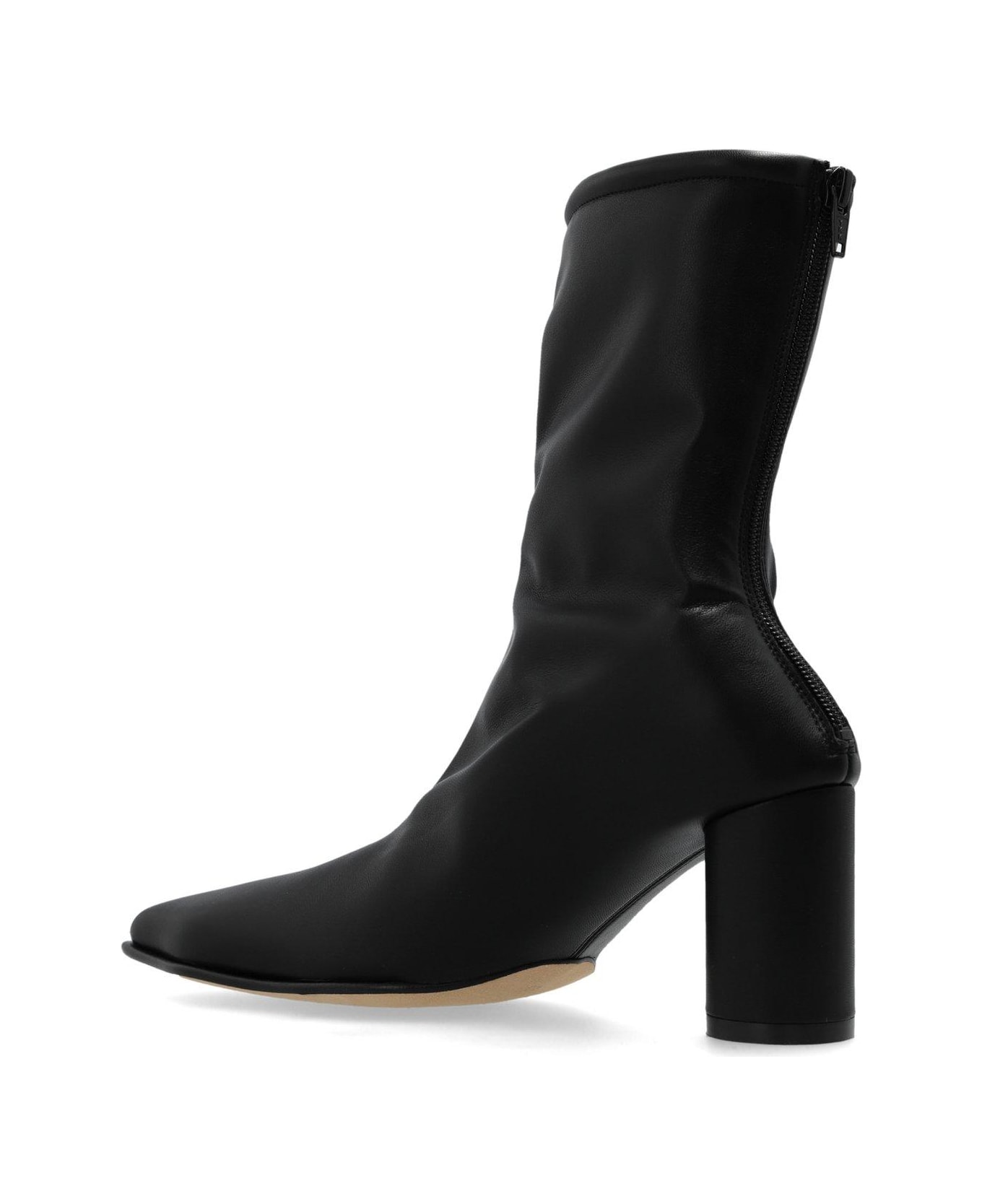 MM6 Maison Margiela Trunk Square Toe Boots - BLACK