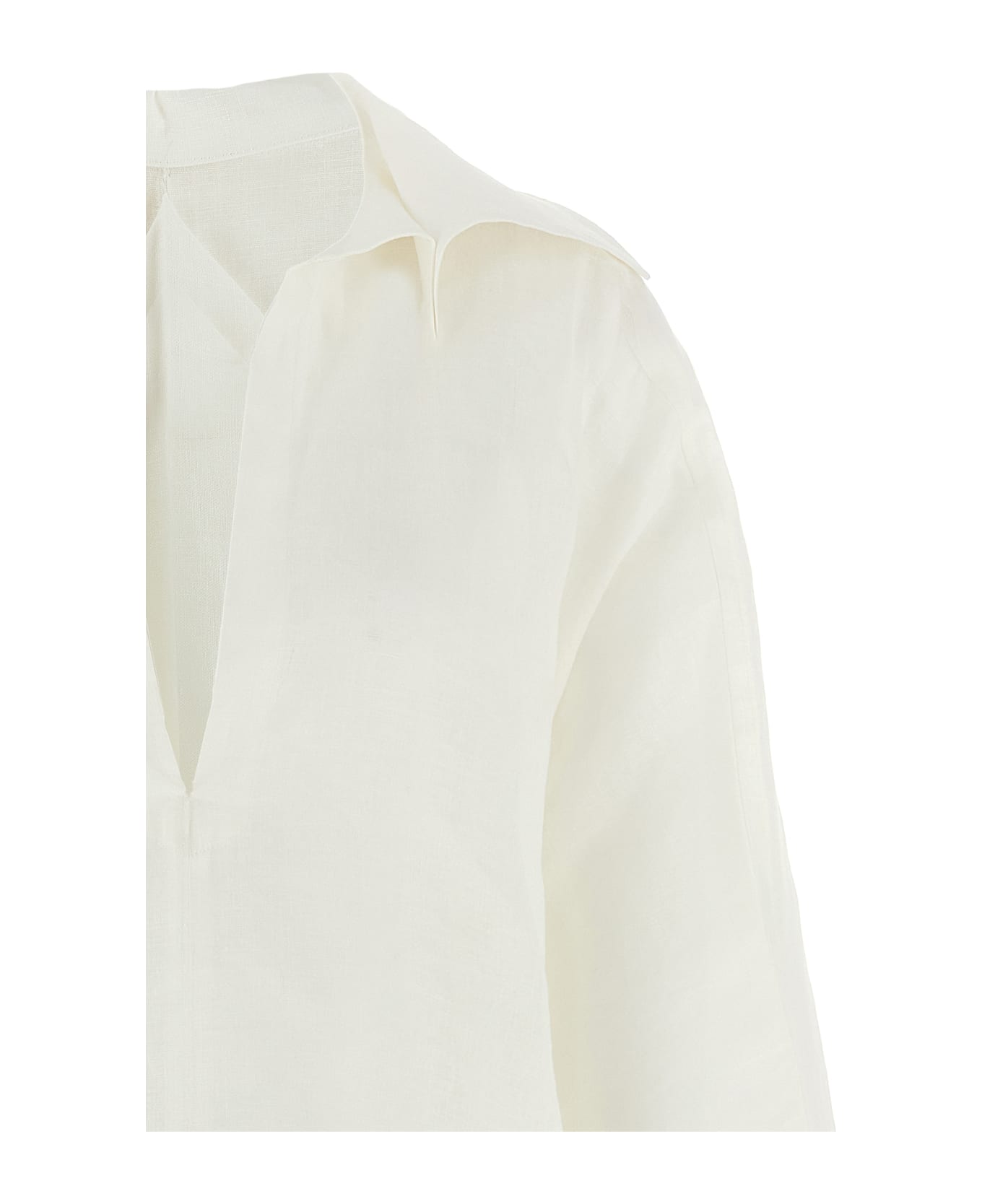 Issey Miyake 
hempen
 Dress - White