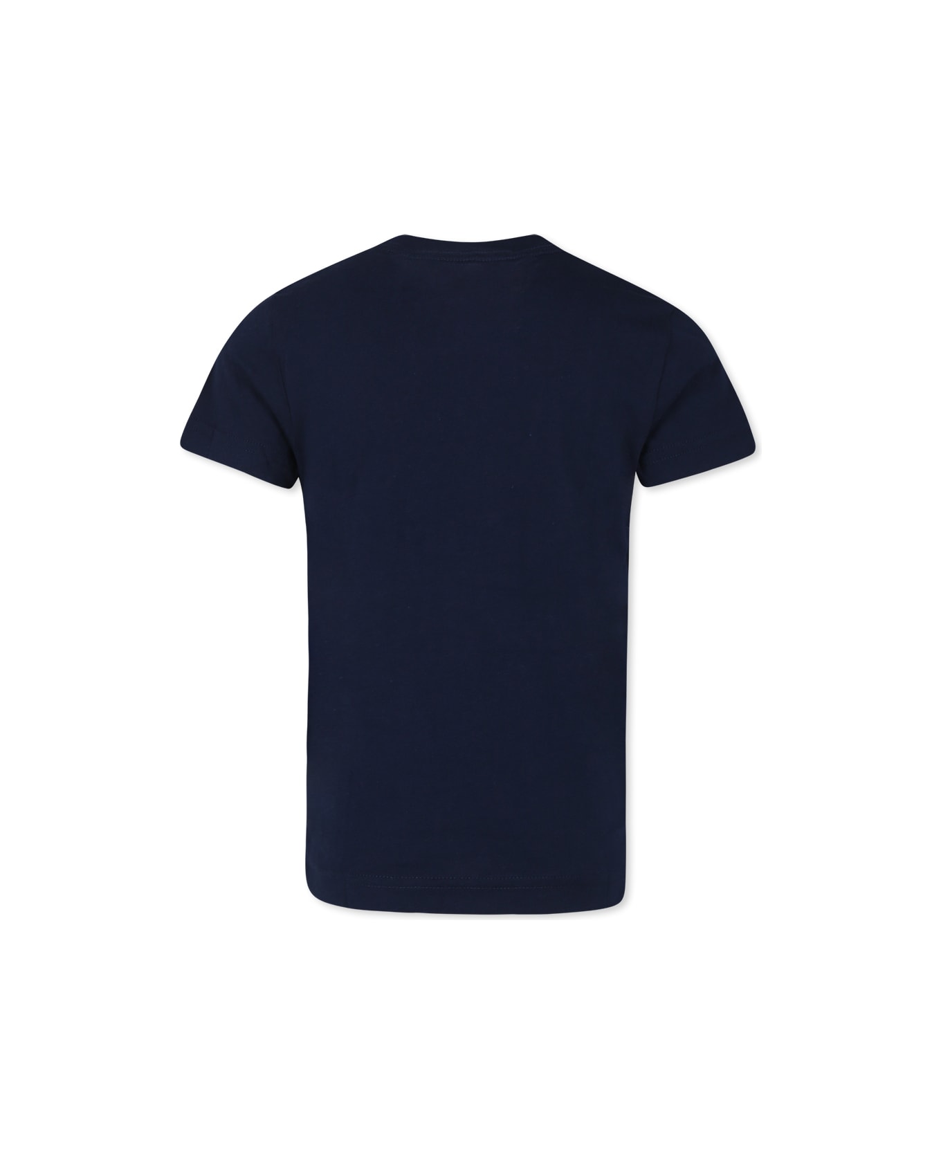 Converse Blue T-shirt For Kids With Logo - Blue