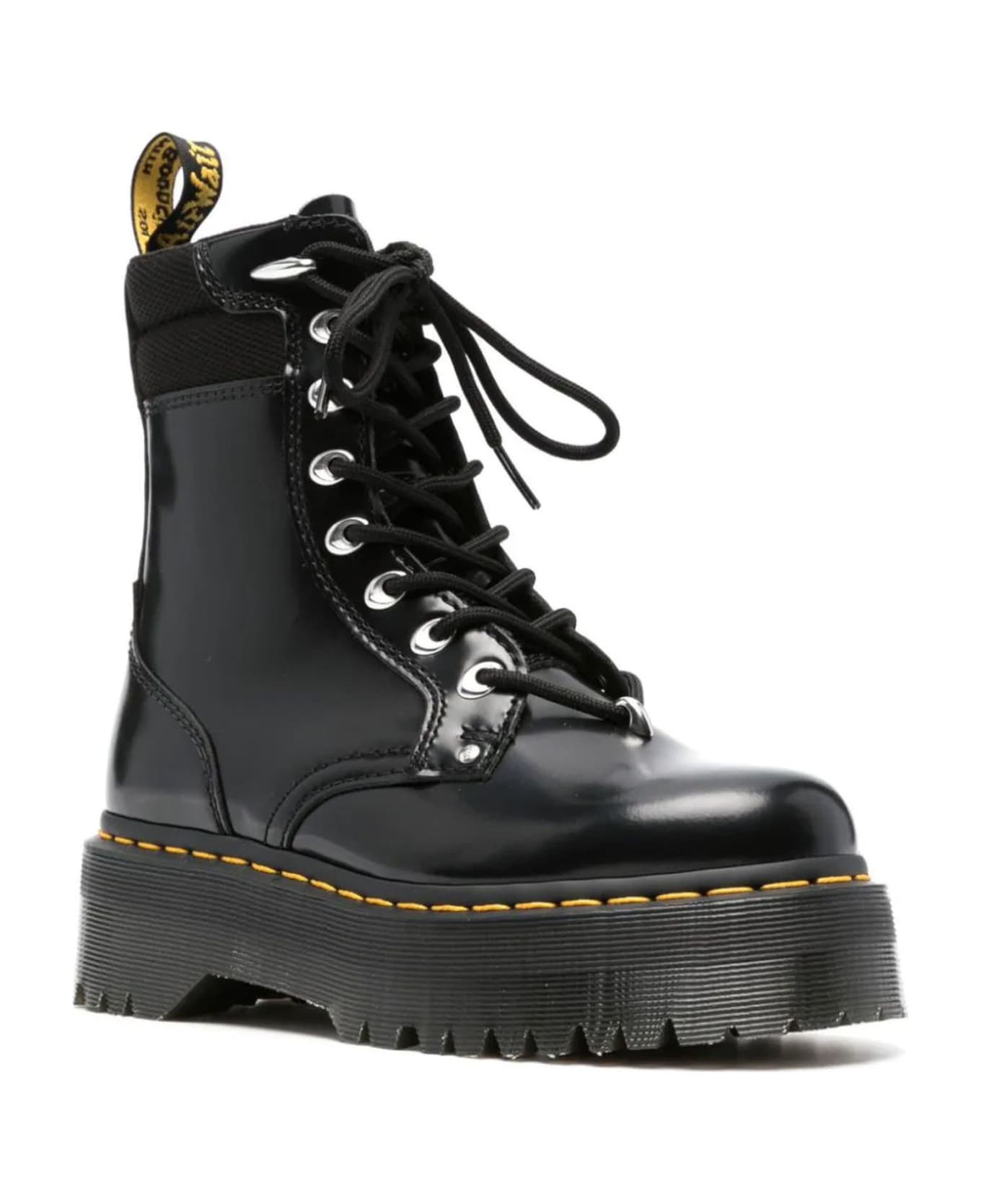 Dr. Martens Jadon Ii Hardware Leather Platform Boots - Nero