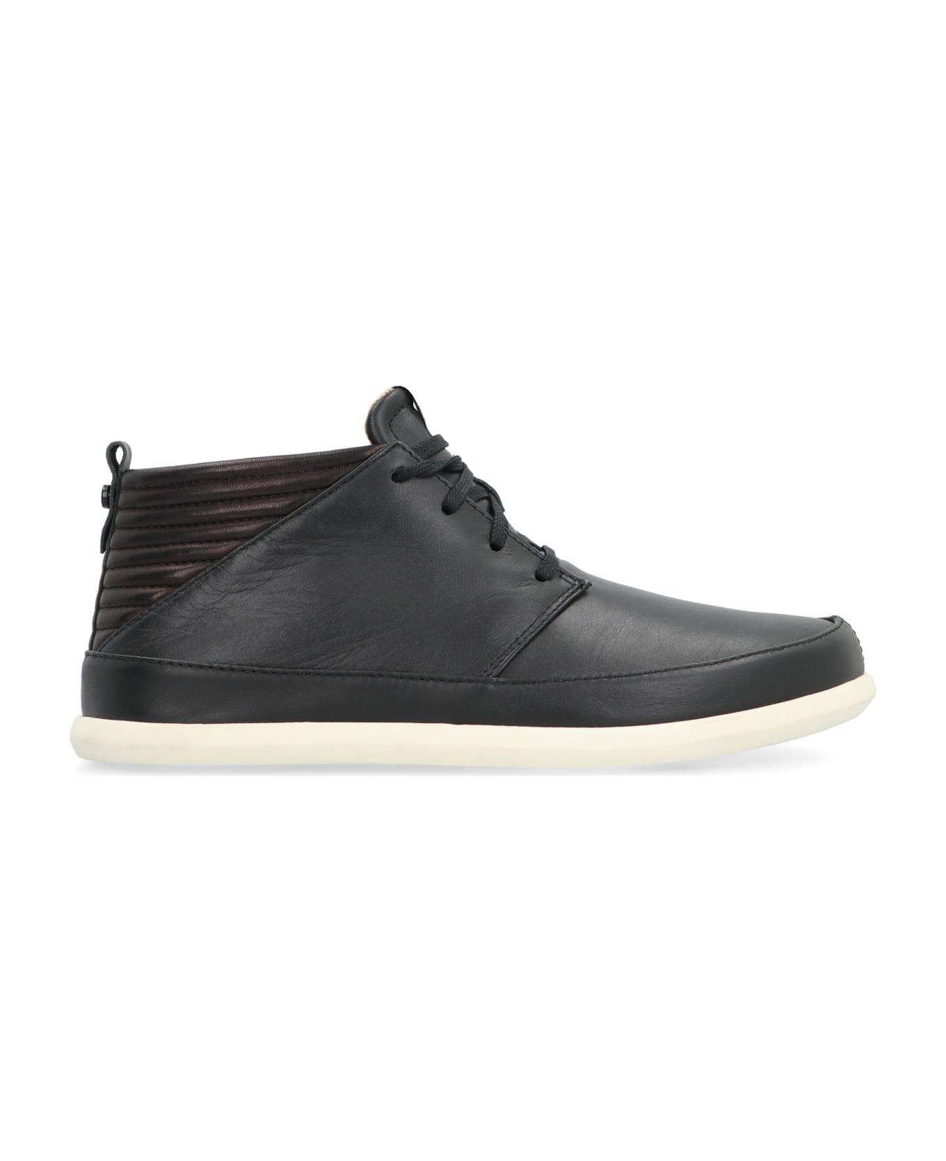 Volta Leather Mid-top Sneakers - black