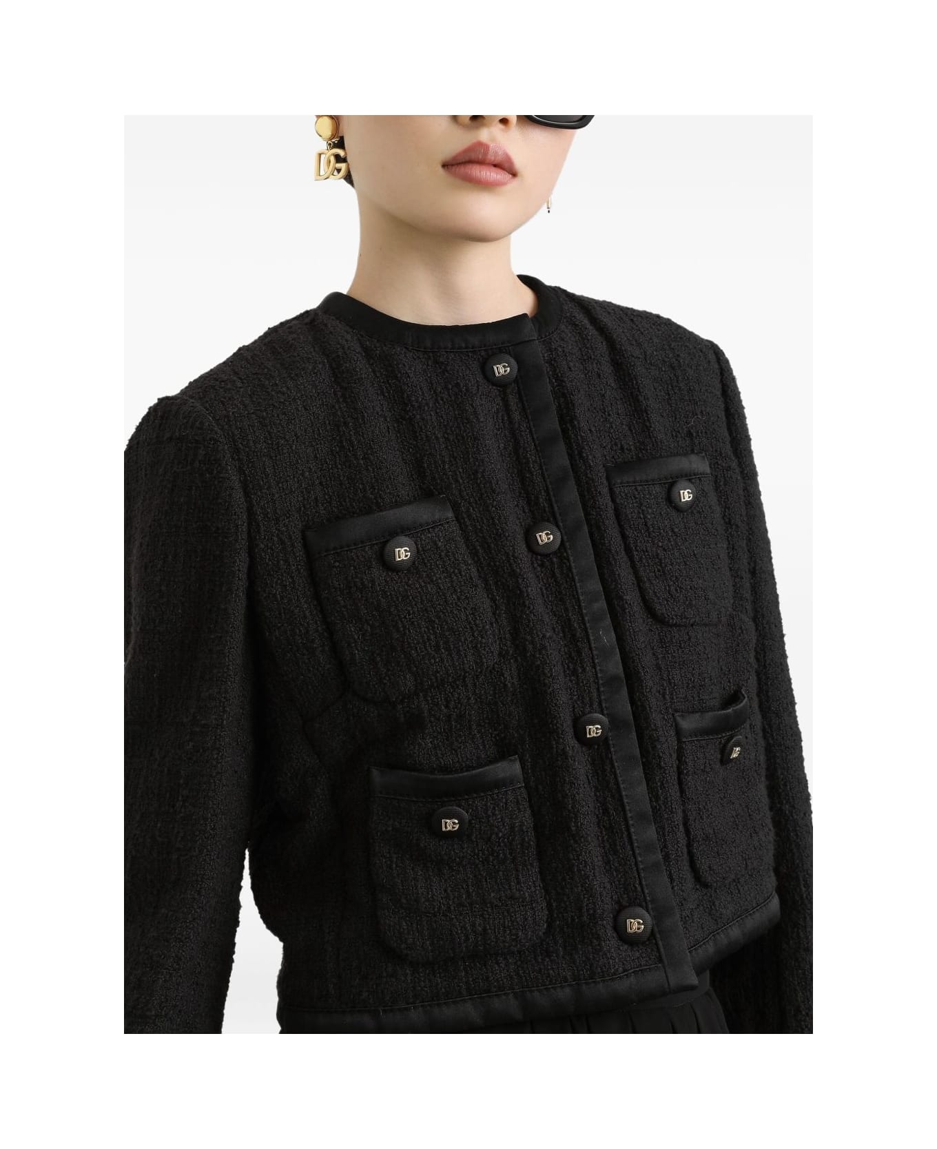 Dolce 
Gabbana Cotton Blend Jacket - Black
