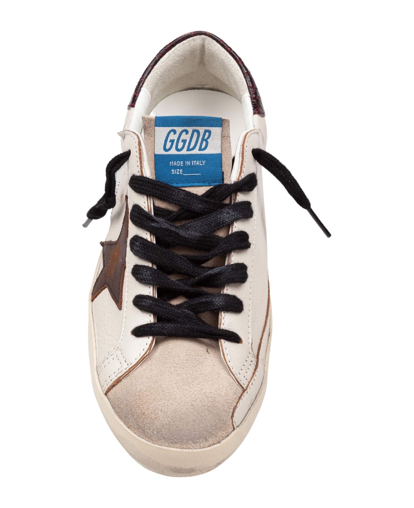 Golden Goose Super Star Sneakers In Leather And Suede Color Beige And Brown - Multi