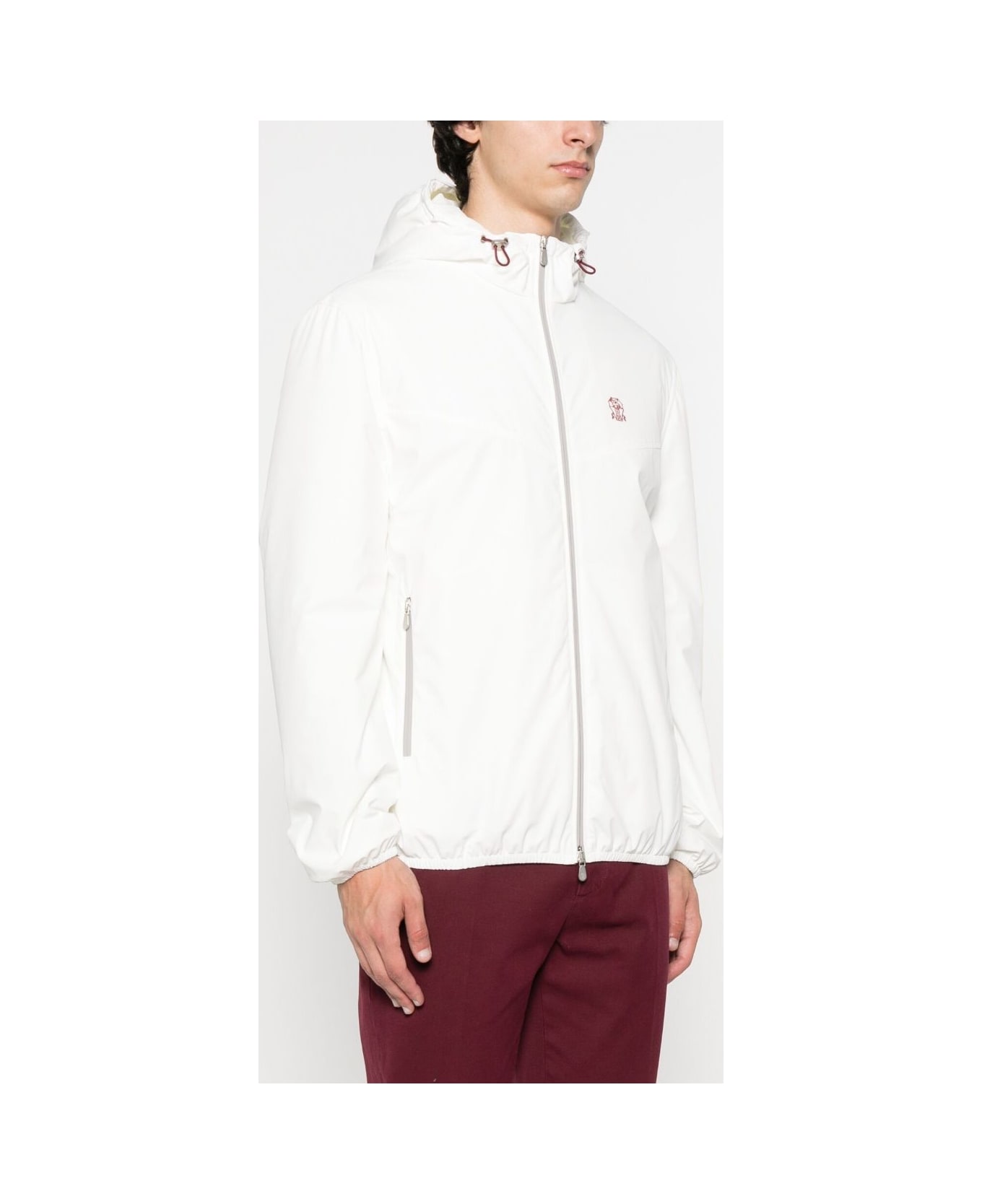 Brunello Cucinelli Nylon Blouson Jacket - White