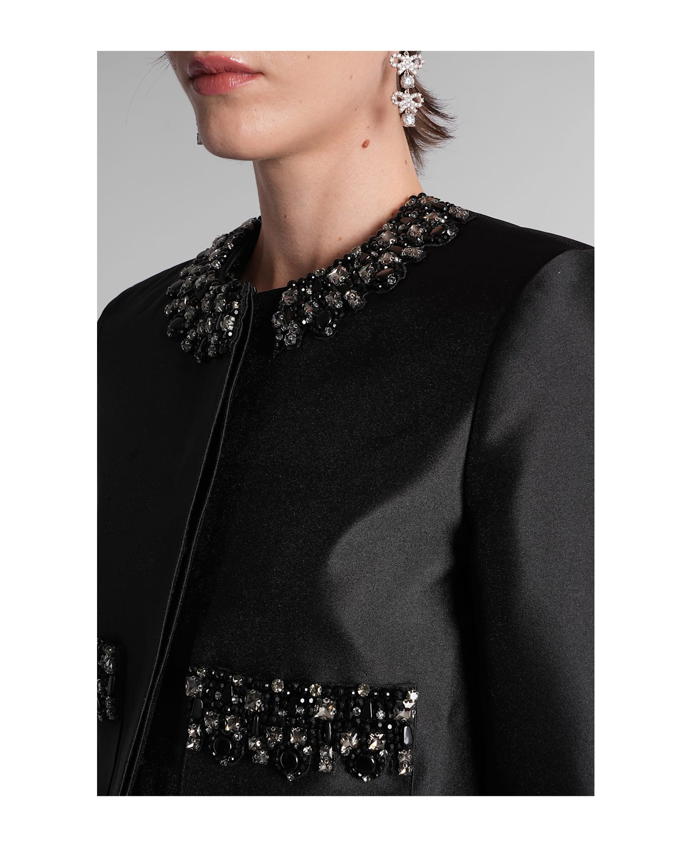 self-portrait Casual Jacket In Black Polyester - black
