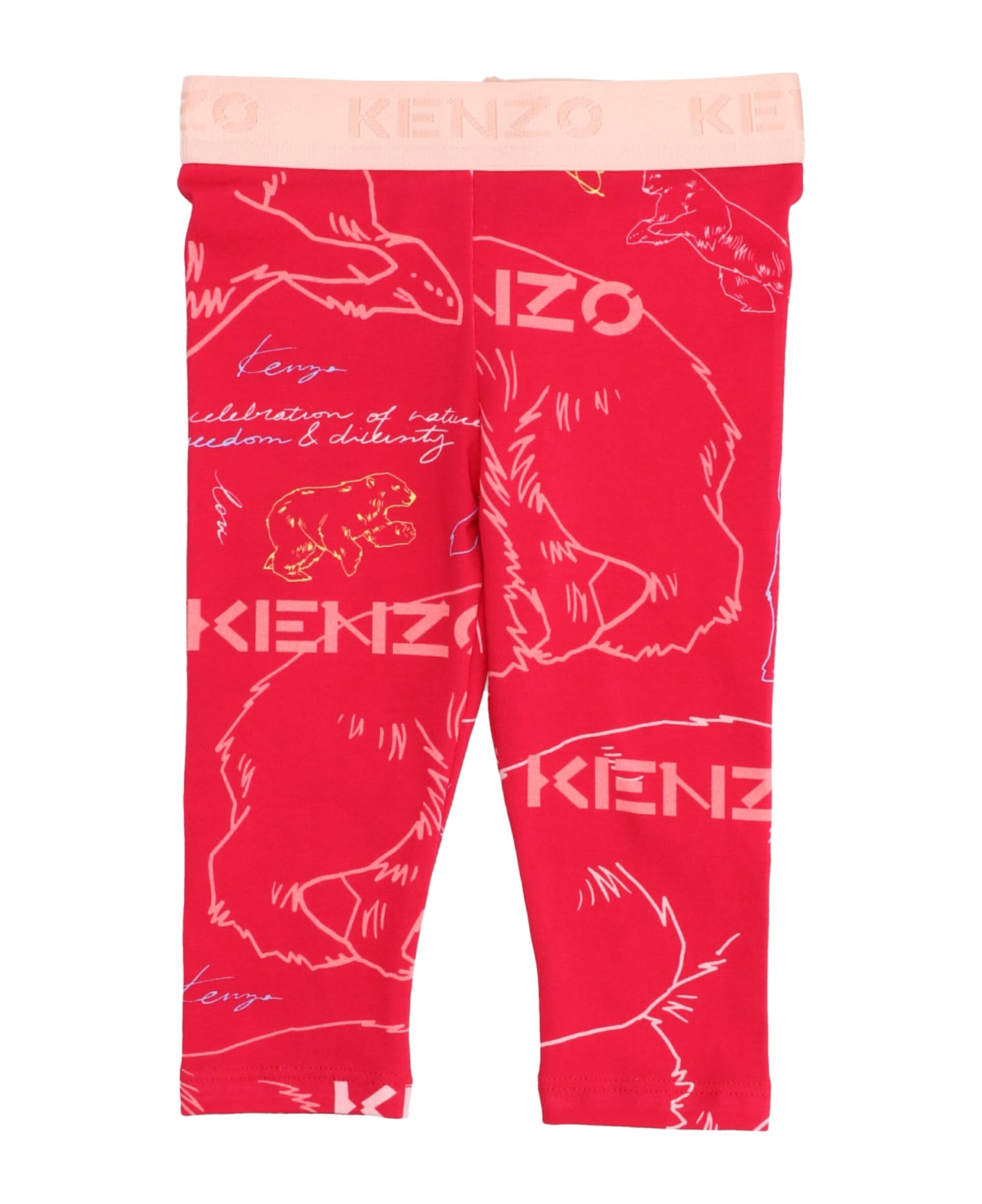 Kenzo Kids Logo Leggings - Fuchsia