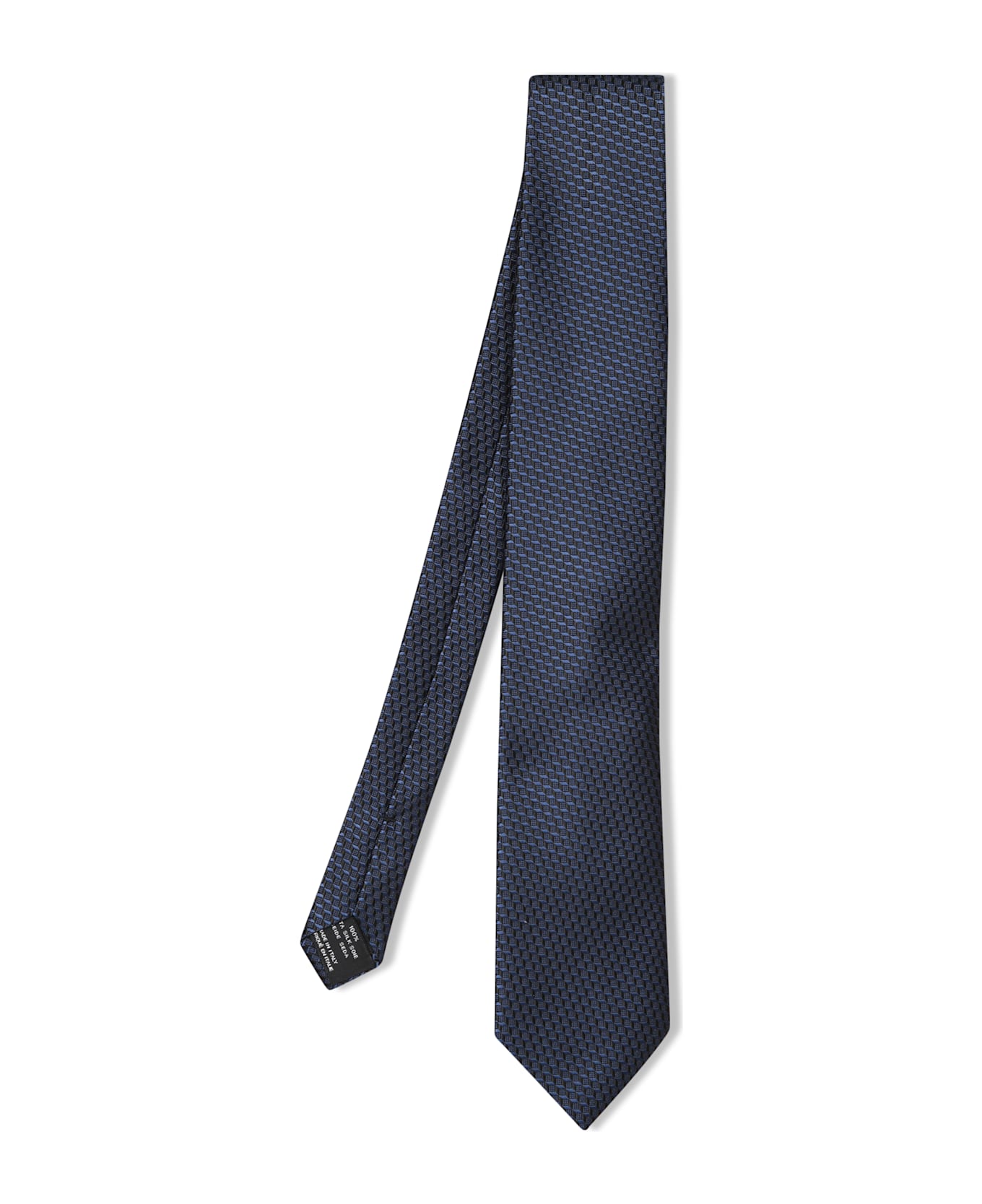 Tom Ford Geometric Blue Tie - Blue