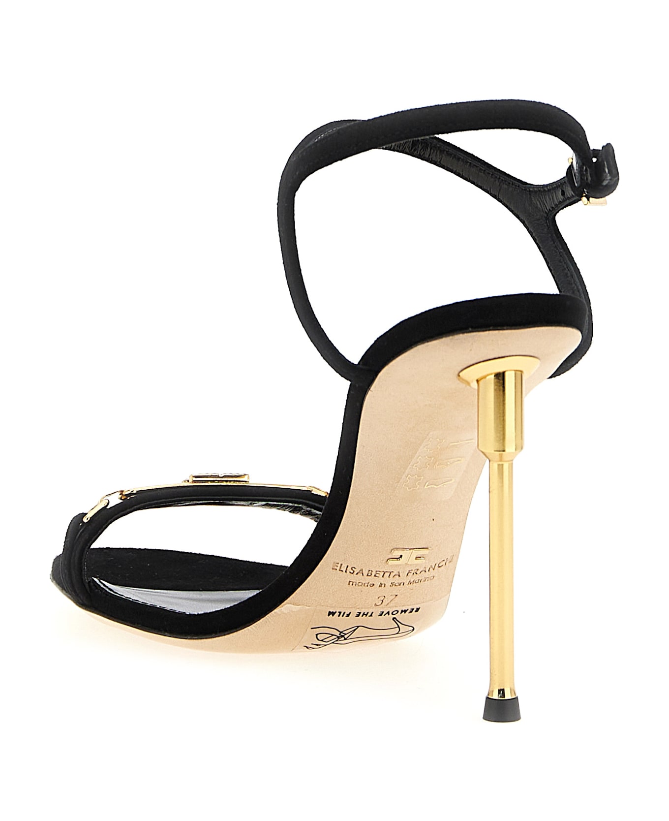 Elisabetta Franchi Sculpture Heel Sandals - Black  