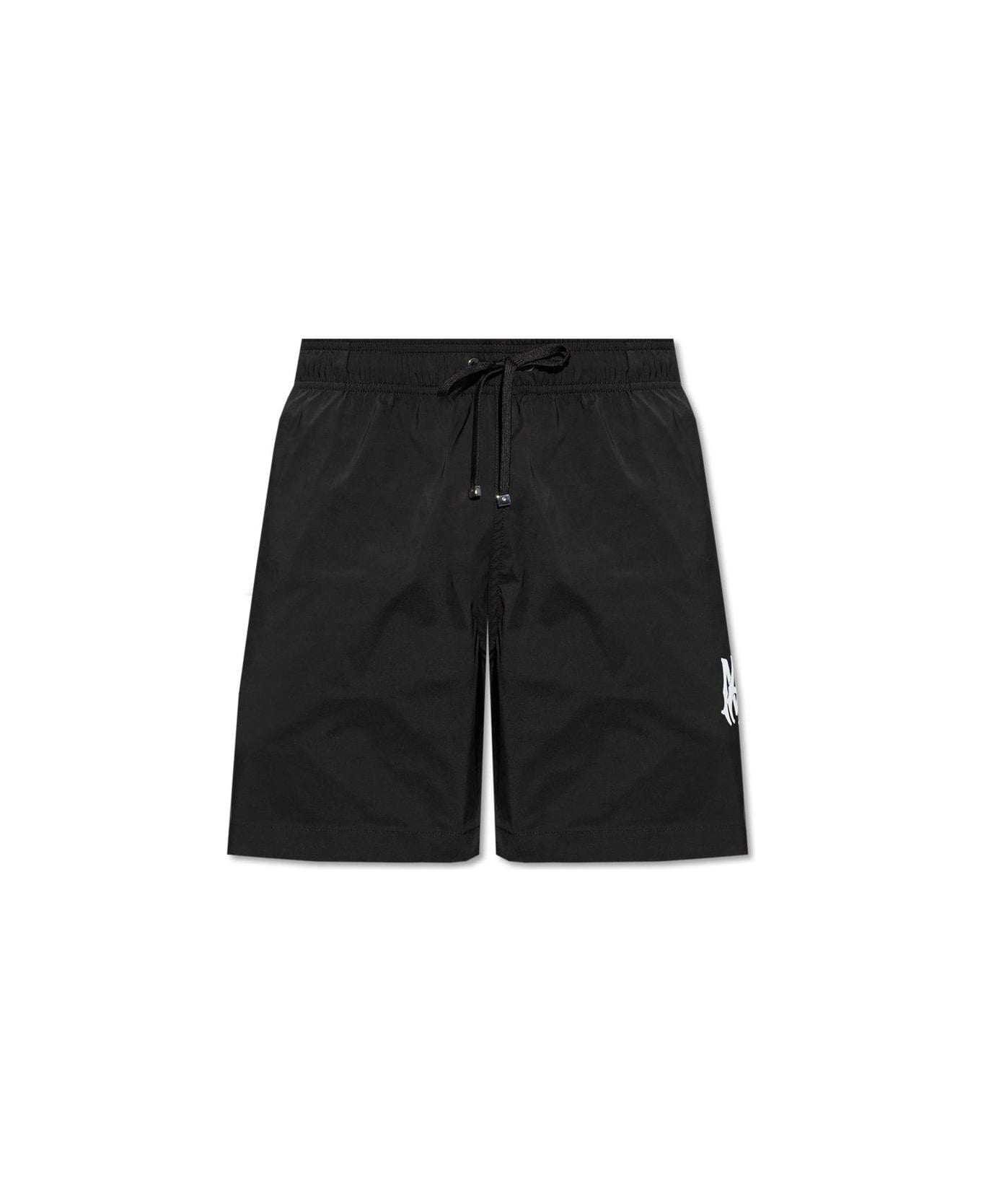 AMIRI Ma Printed Swim Shorts - BLACK