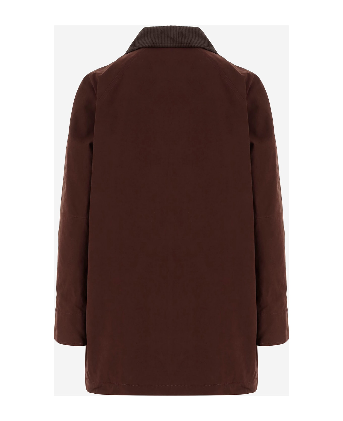 Aspesi Cotton Blend Jacket With Contrast Collar - Brown