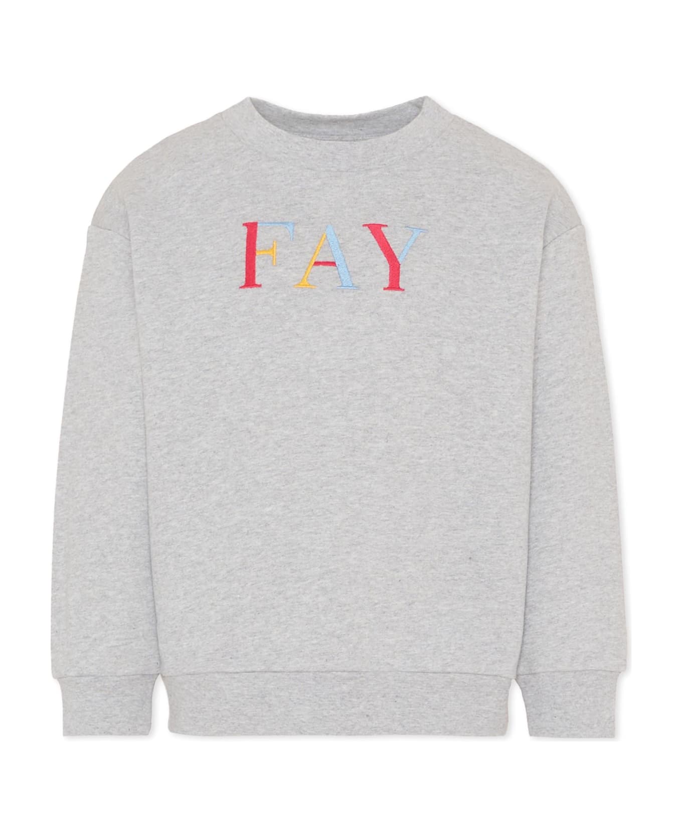 Fay Gray Sweatshirt For Boy With Logo - Grey