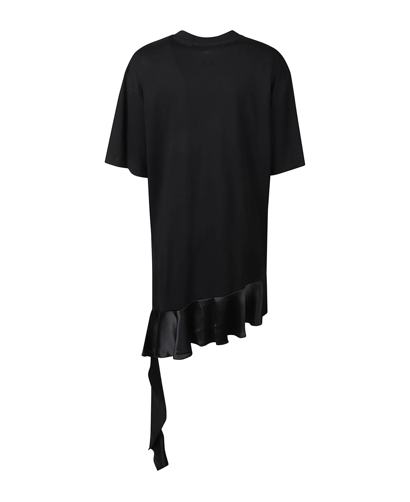 MSGM Short-sleeved Asymmetric Mini T-shirt - Nero