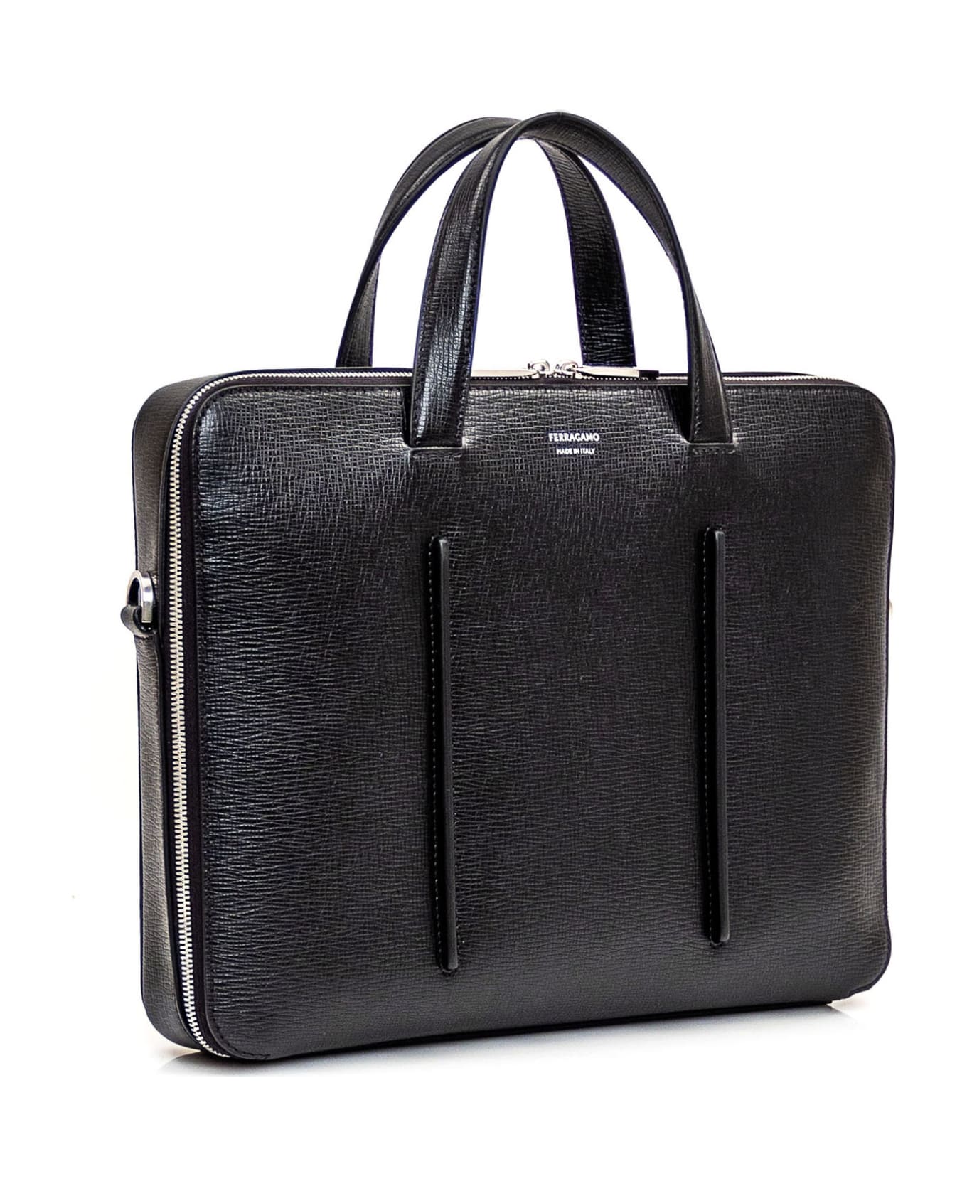 Ferragamo Business Bag With Single Compartment - NERO