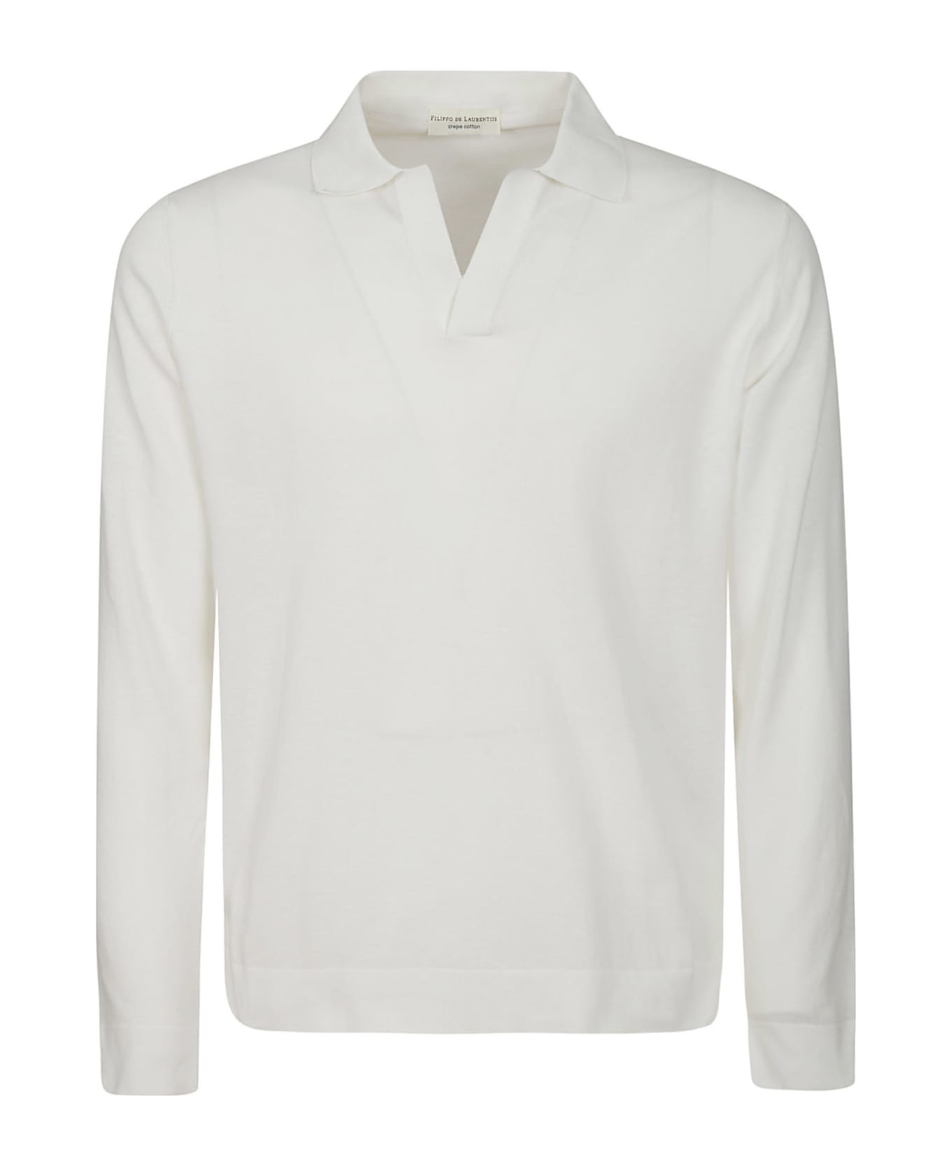 Filippo De Laurentiis Polo Skipper Ls - White Optic ポロシャツ