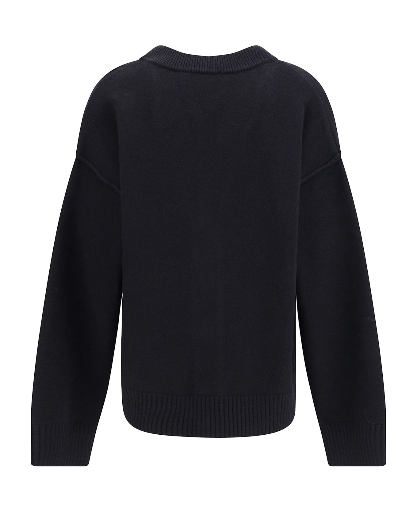 Ami Alexandre Mattiussi Ami De Coeur Cardigan - BLACK