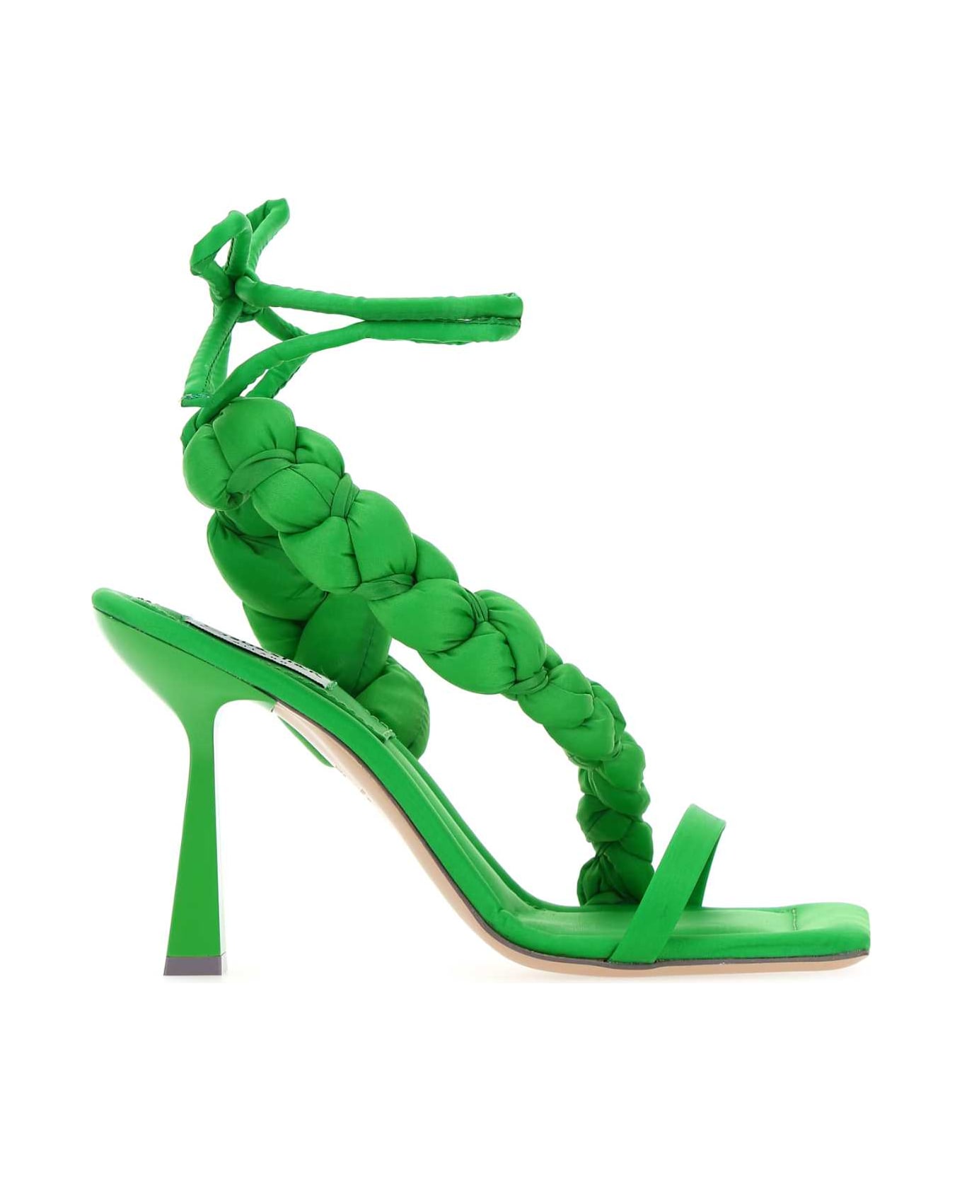 Sebastian Milano Green Nylon Untangled Sandals - GRREN サンダル
