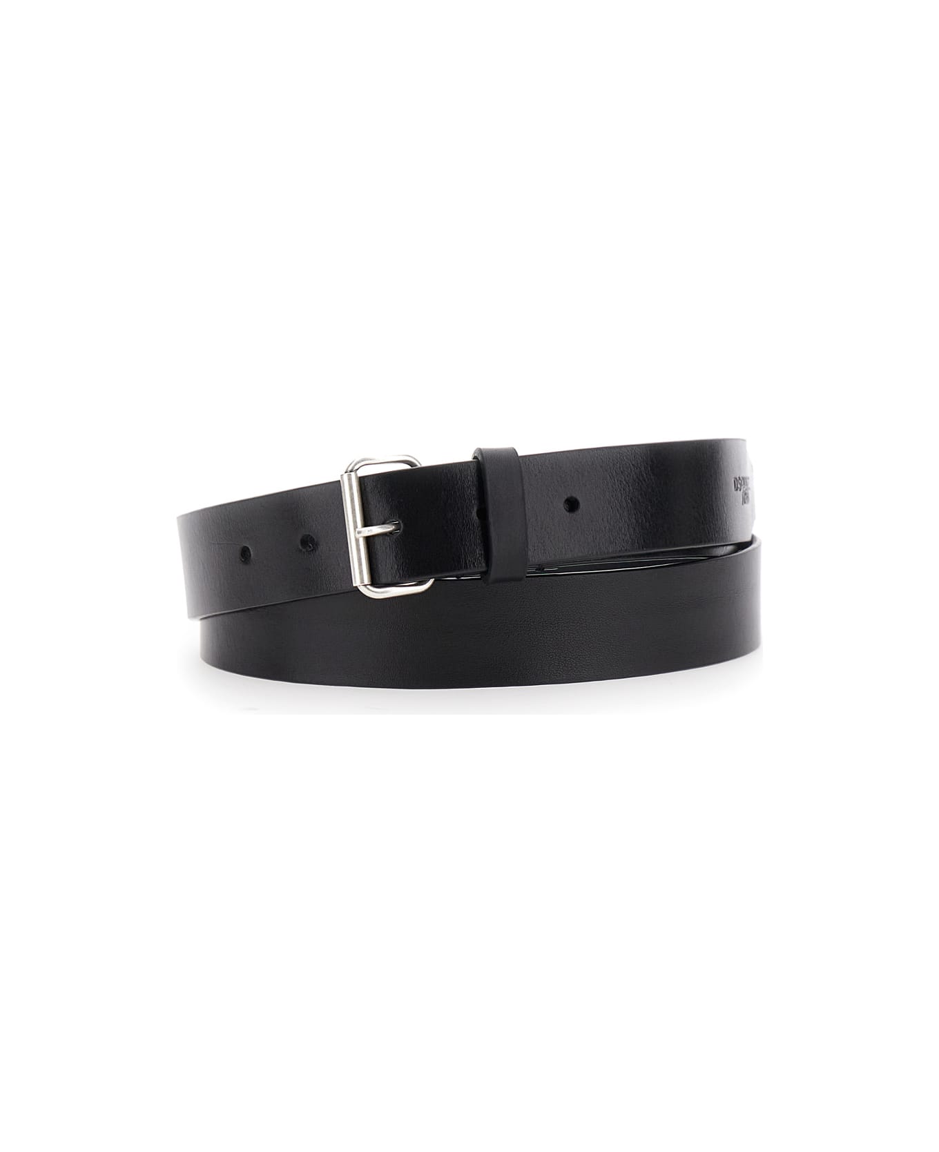 Dsquared2 
d2 X Magliano
 Black Belt With Front Buckle Closure In Leather Man - Black