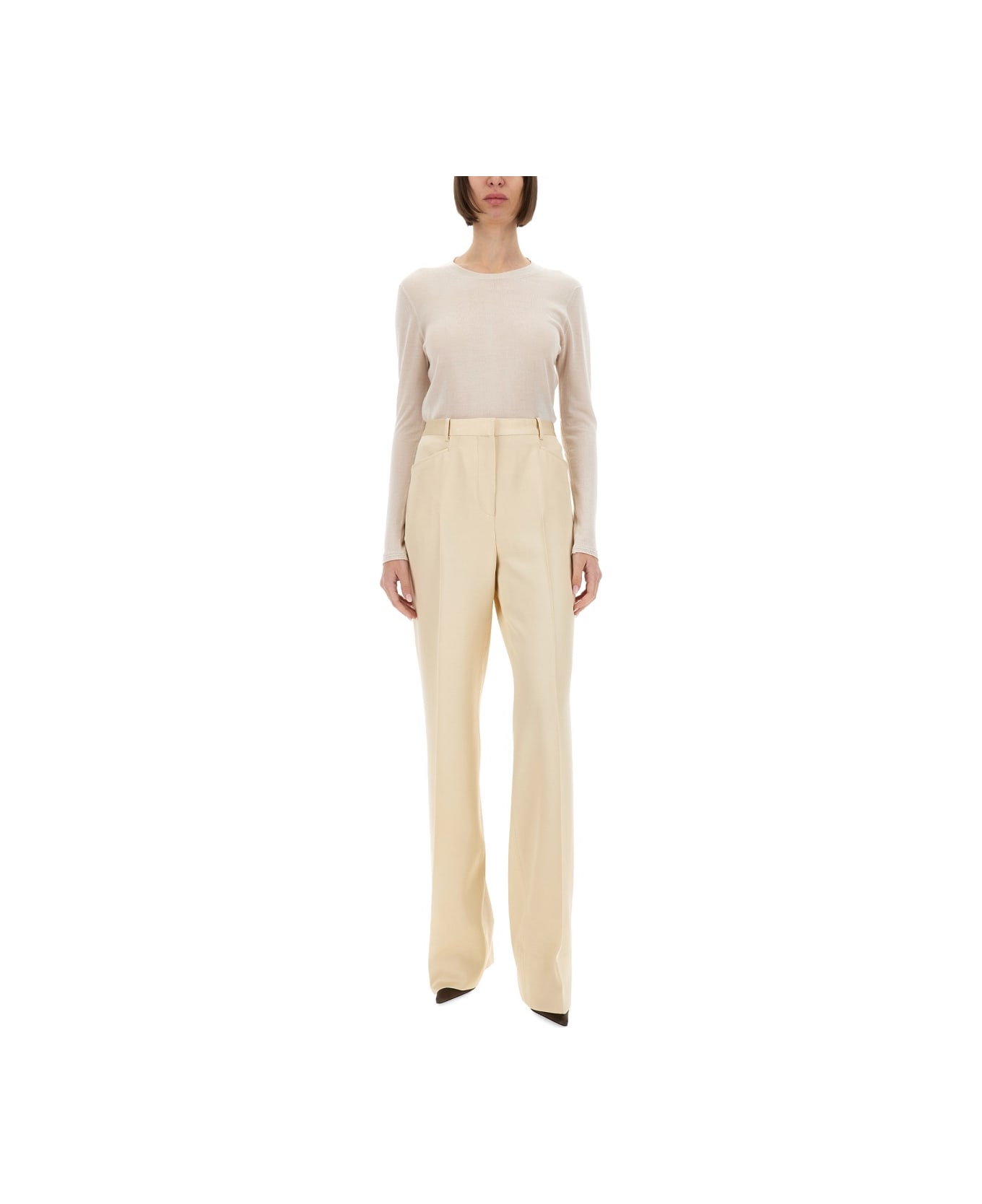 Tom Ford Cashmere And Silk Sweater - IVORY